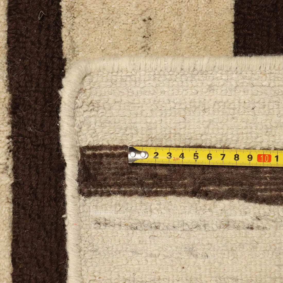 Vintage Sartori Burano Rug Thin Knot Striped 108 x 100 In