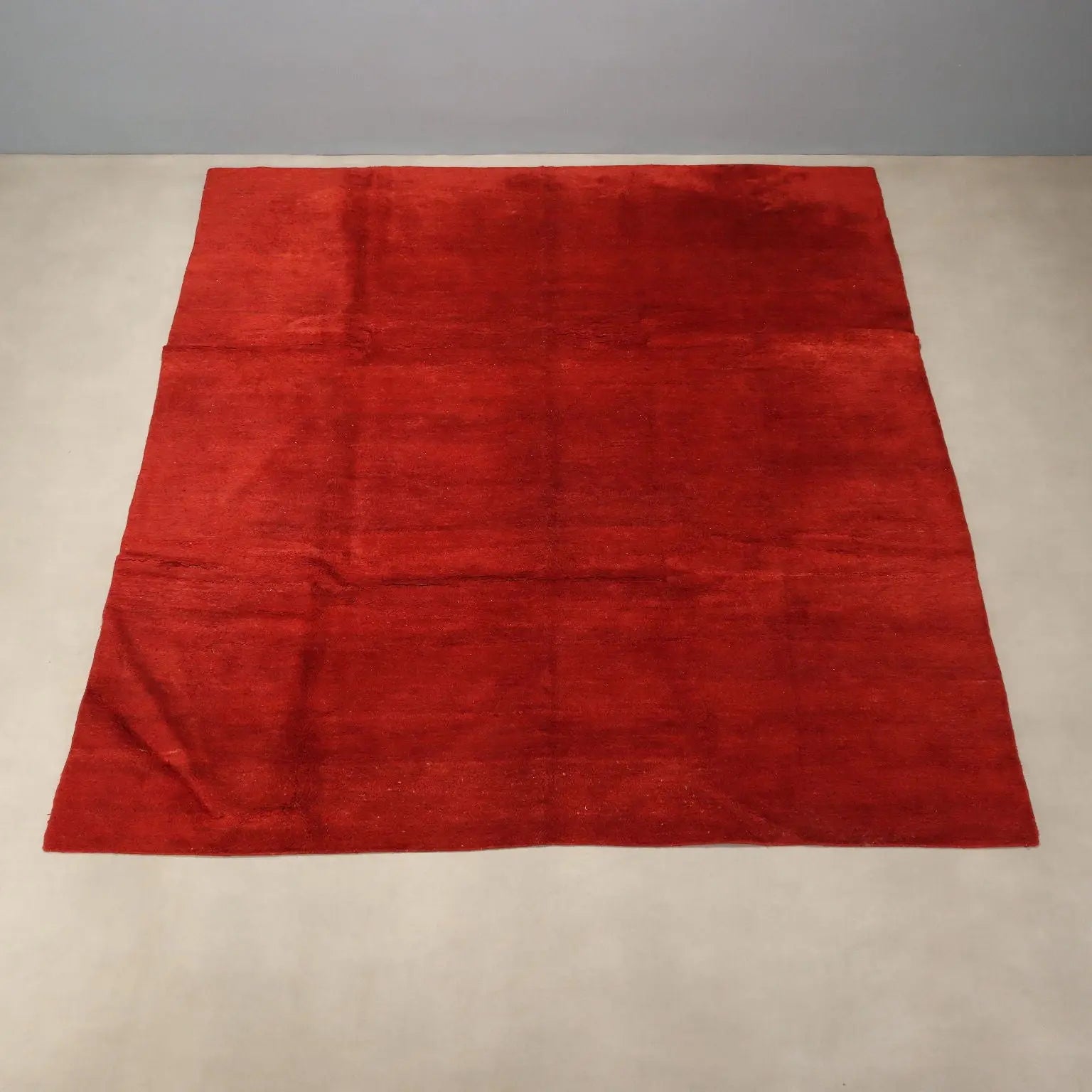 Antique Asian Carpet Wool Heavy Knot Handmade 118 x 98 In