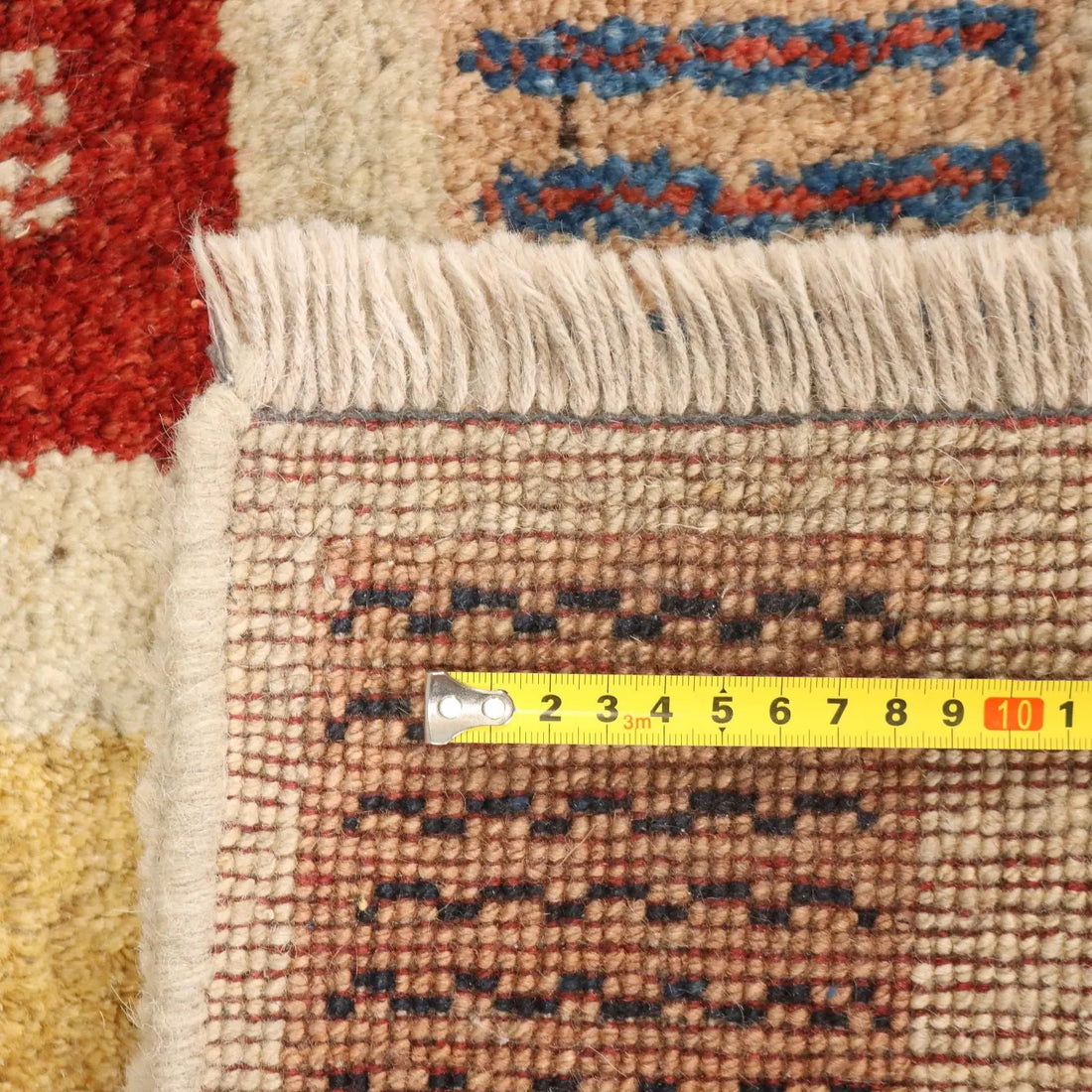 Antique Asian Carpet Wool Heavy Knot Handmade 35 x 61 In