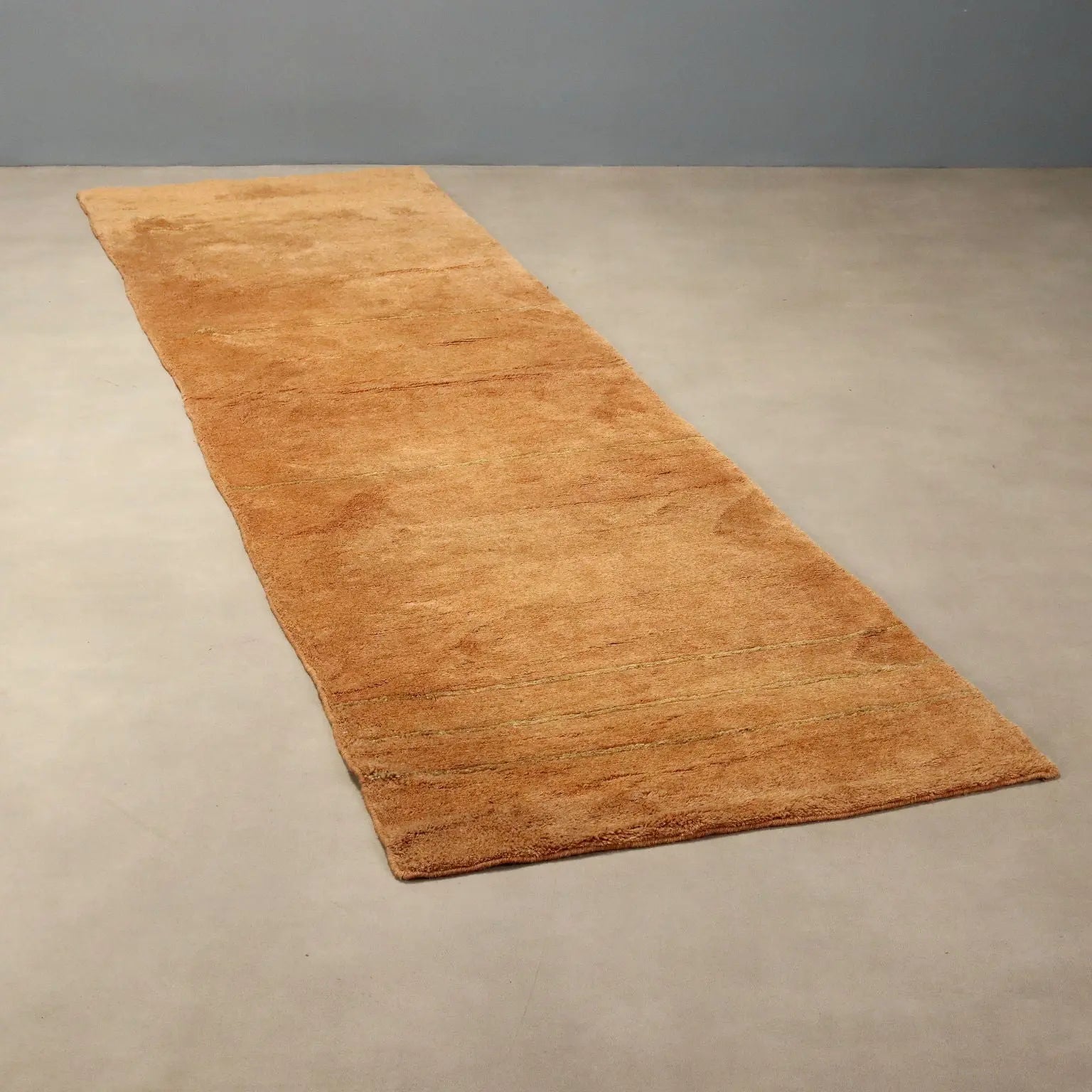 Antique Asian Carpet Wool Heavy Knot Handmade 118 x 31 In