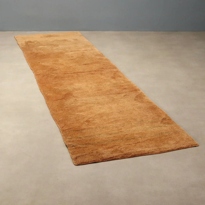 Antique Asian Carpet Wool Heavy Knot Handmade 118 x 31 In