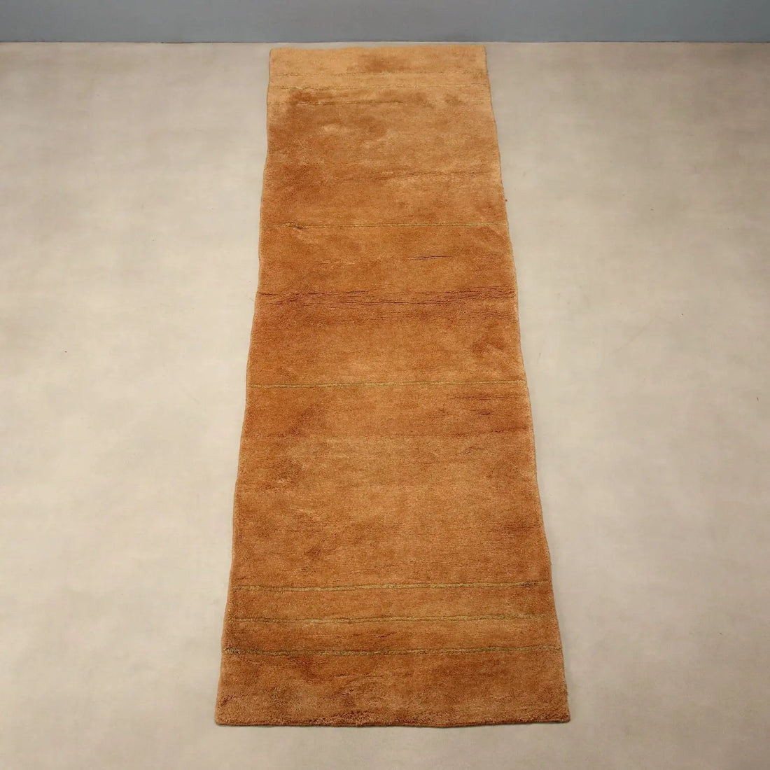 Antique Asian Carpet Wool Heavy Knot Handmade 118 x 31 In