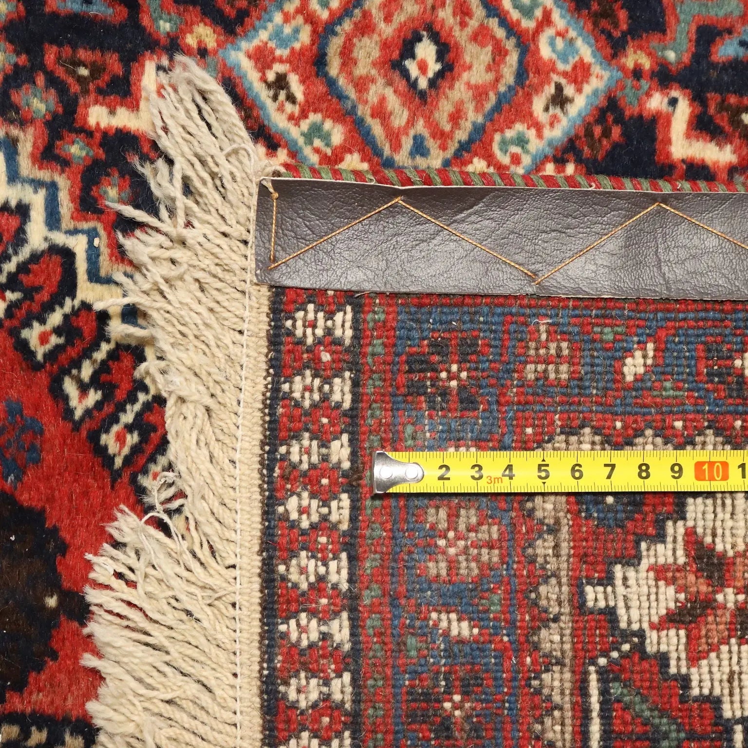 Antique Asian Carpet Wool Heavy Knot Handmade 81 x 77 In