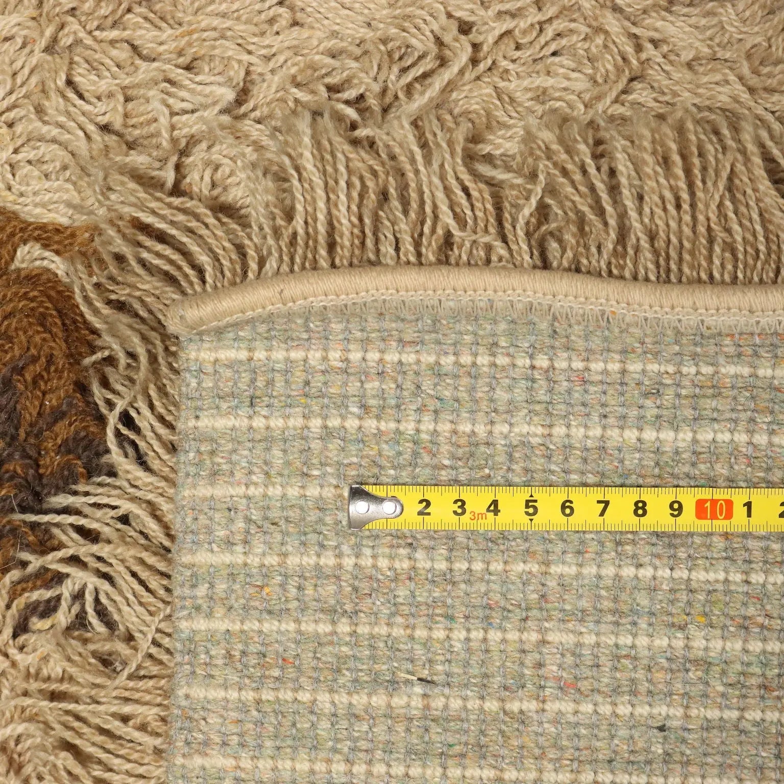 Modern Carpet Wool Heavy Knot Machine Made 87 x 63 In