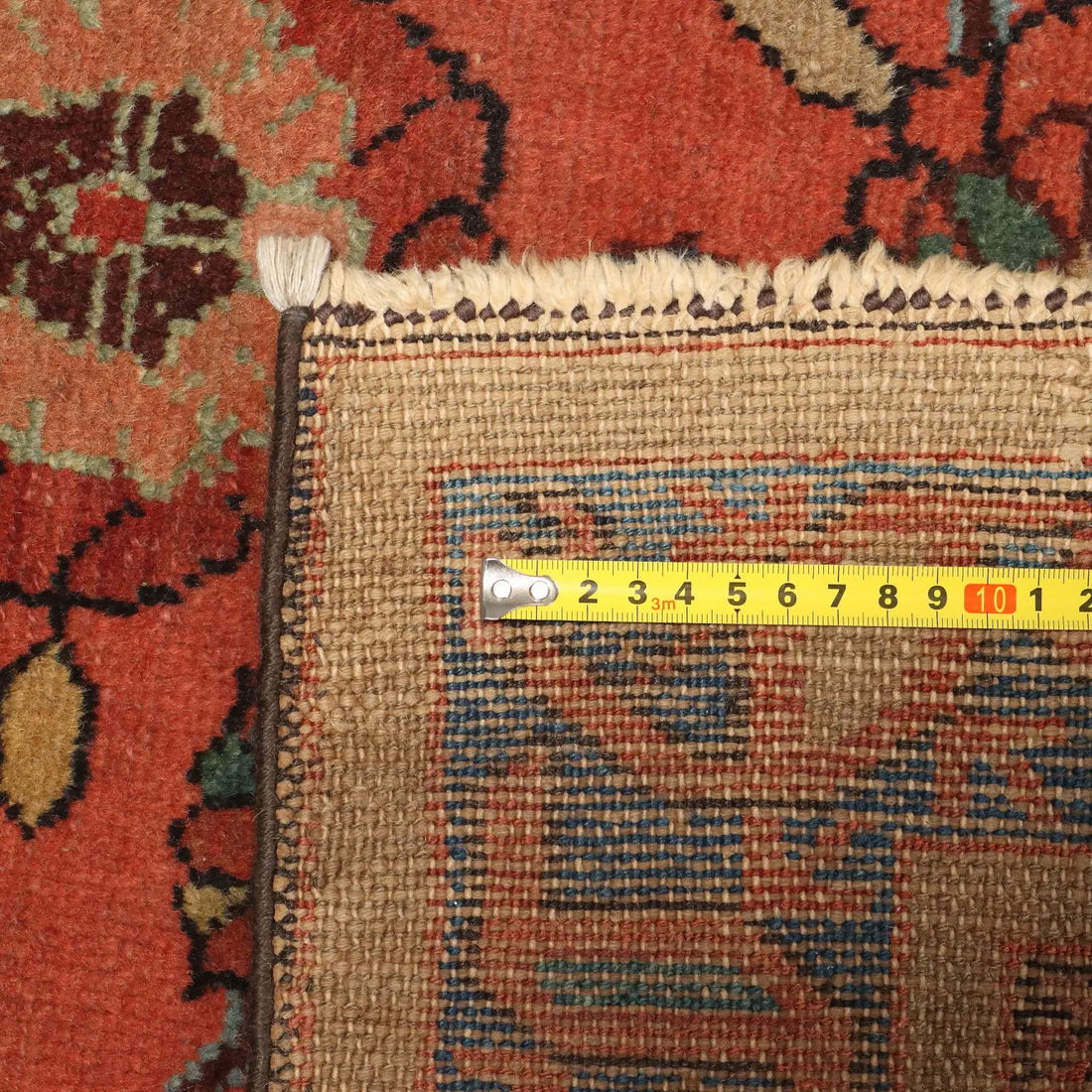Antique Asian Carpet Cotton Wool Thin Knot 79 x 37 In