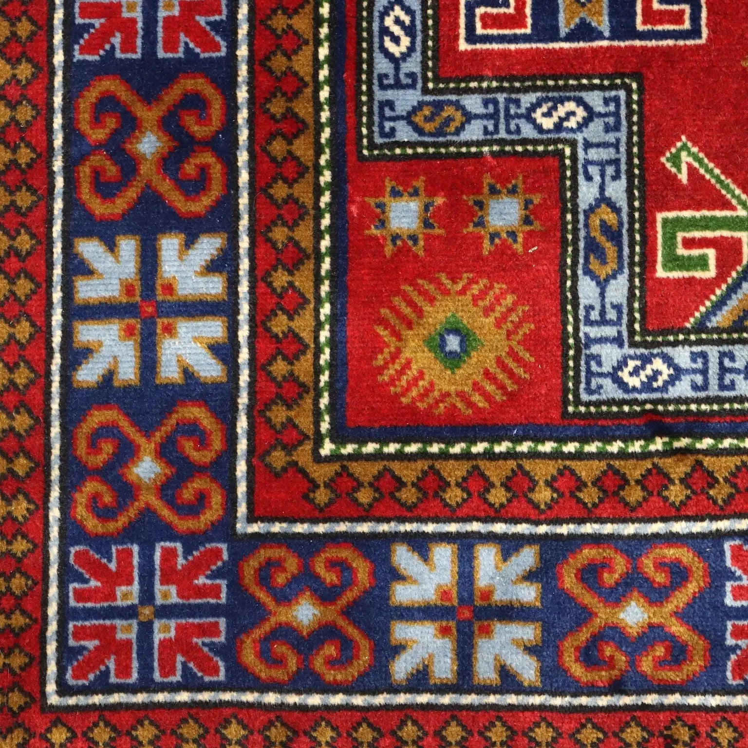 Antique Shirwan Carpet Cotton Wool Thin Knot Russia 84 x 59 In
