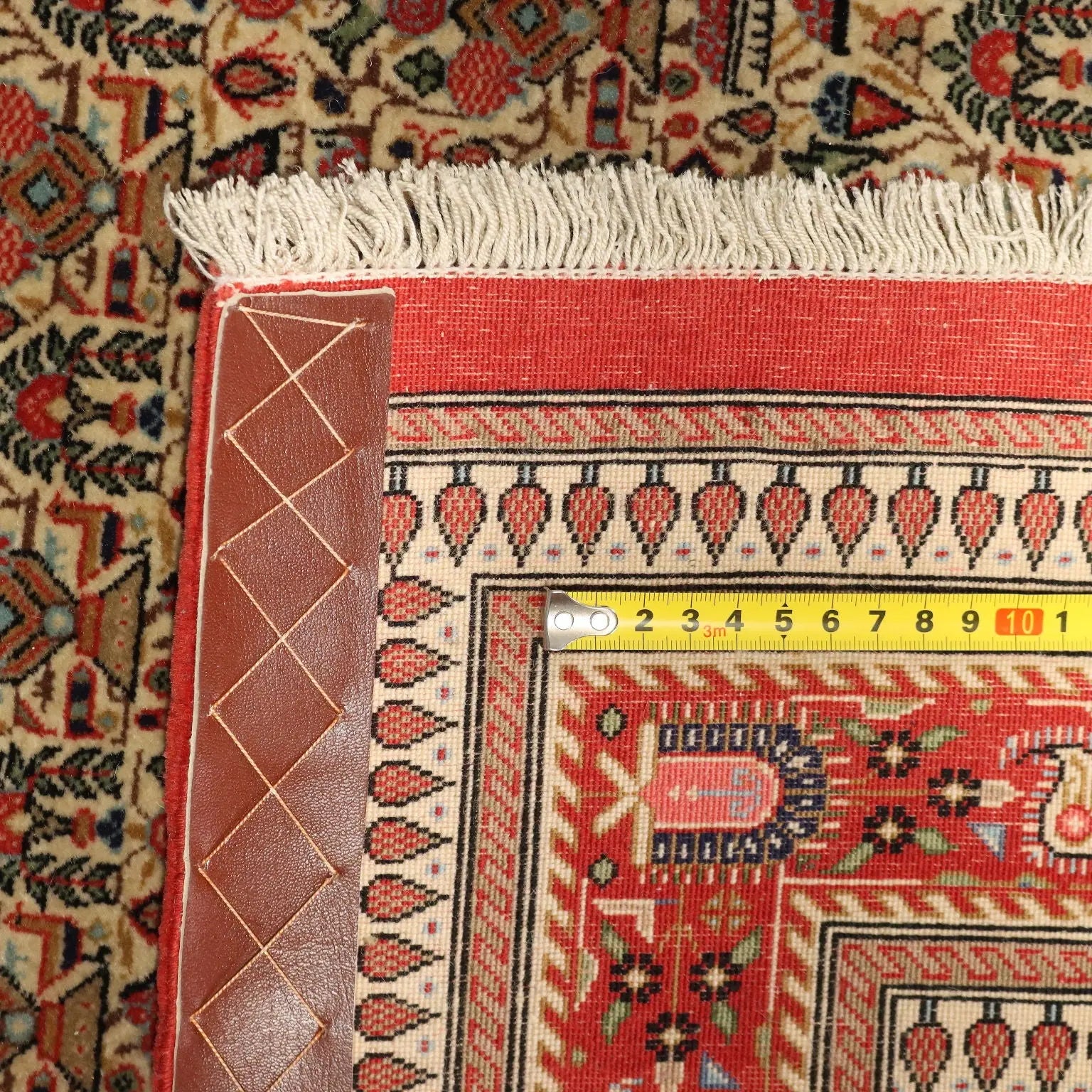 Antique Asian Carpet Cotton Wool Silk Thin Knot 59 x 39 In