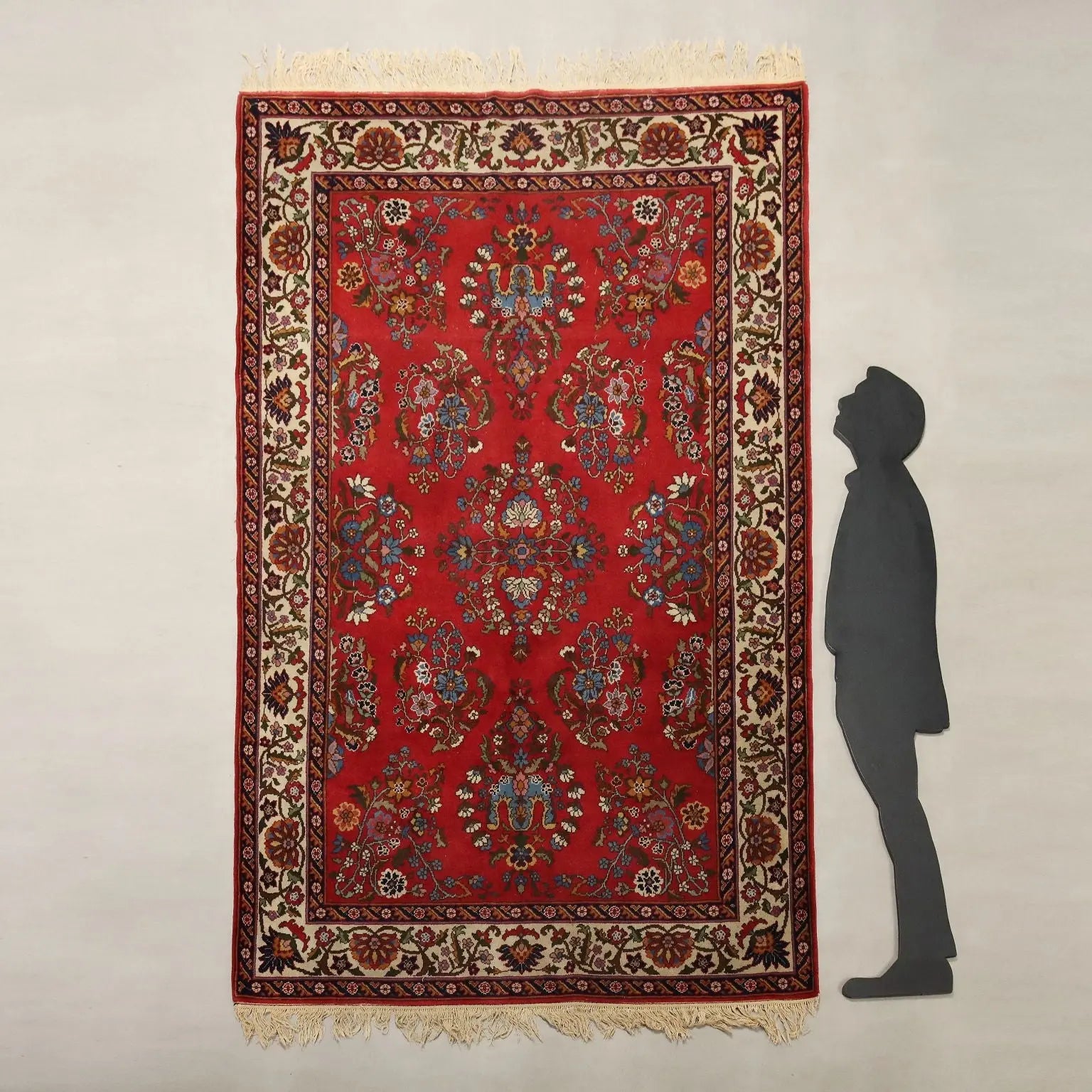 Antique Esparta Carpet Cotton Wool Heavy Knot 102 x 67 In