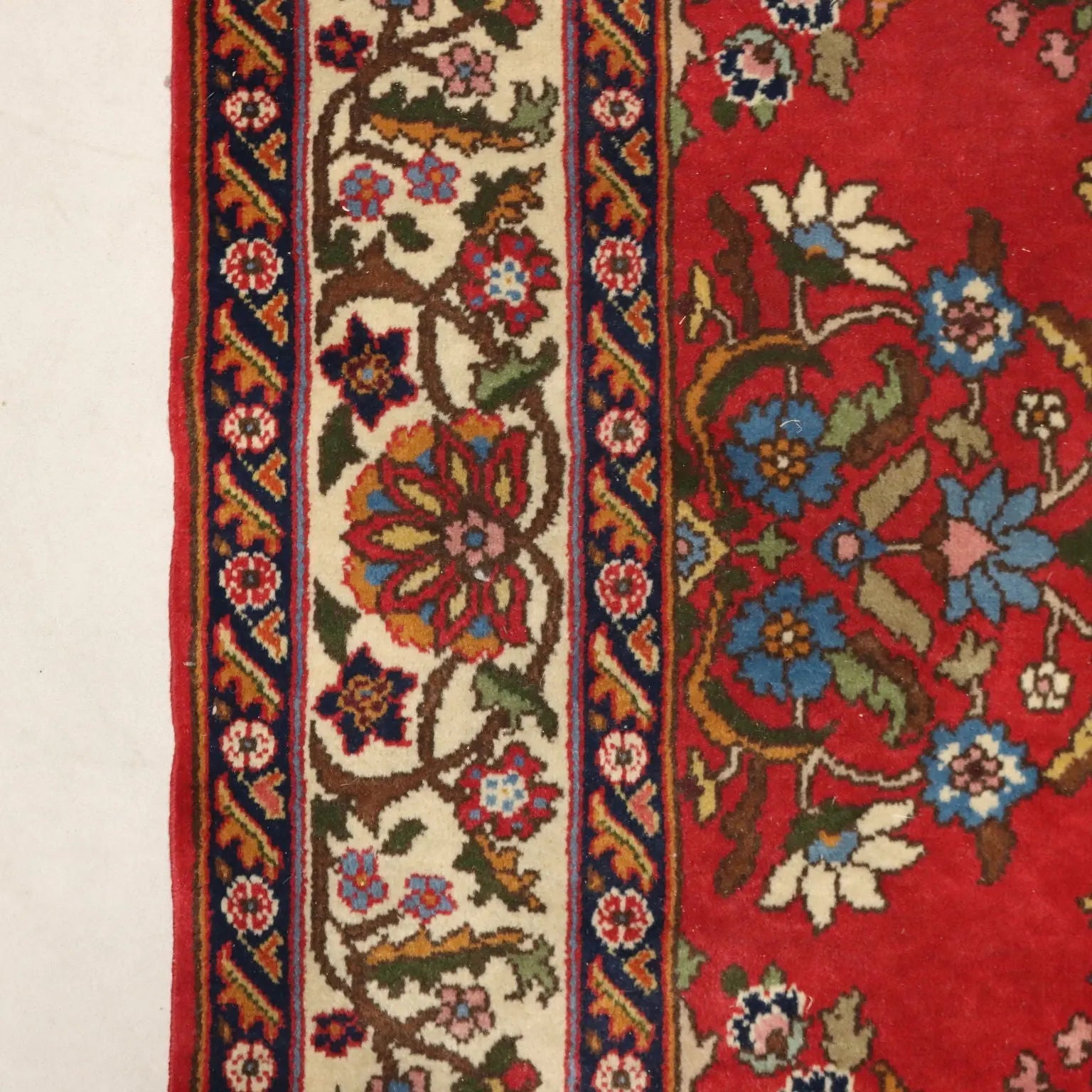 Antique Esparta Carpet Cotton Wool Heavy Knot 102 x 67 In