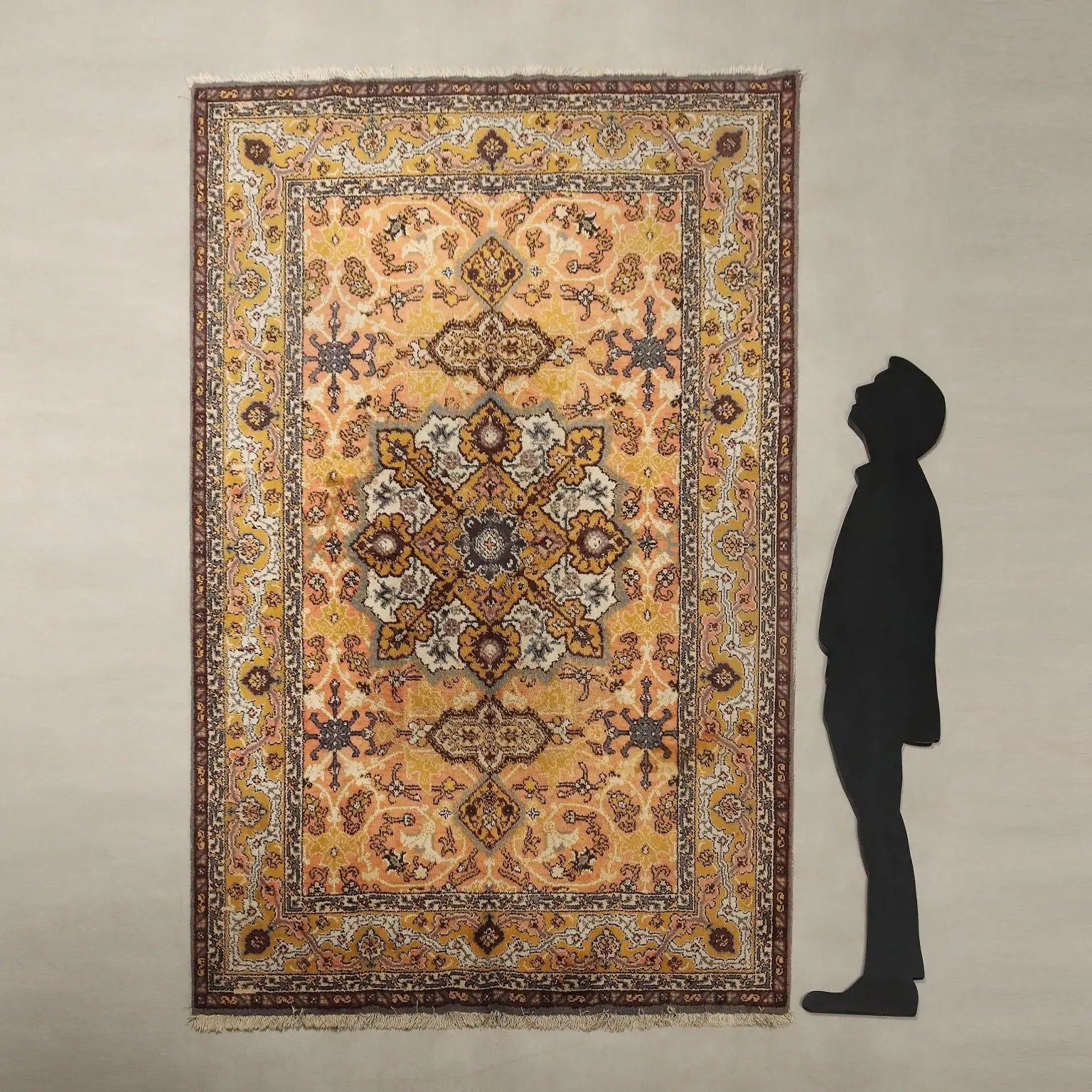 Antique Agadir Carpet Cotton Wool Heavy Knot Morocco 98 x 67 In