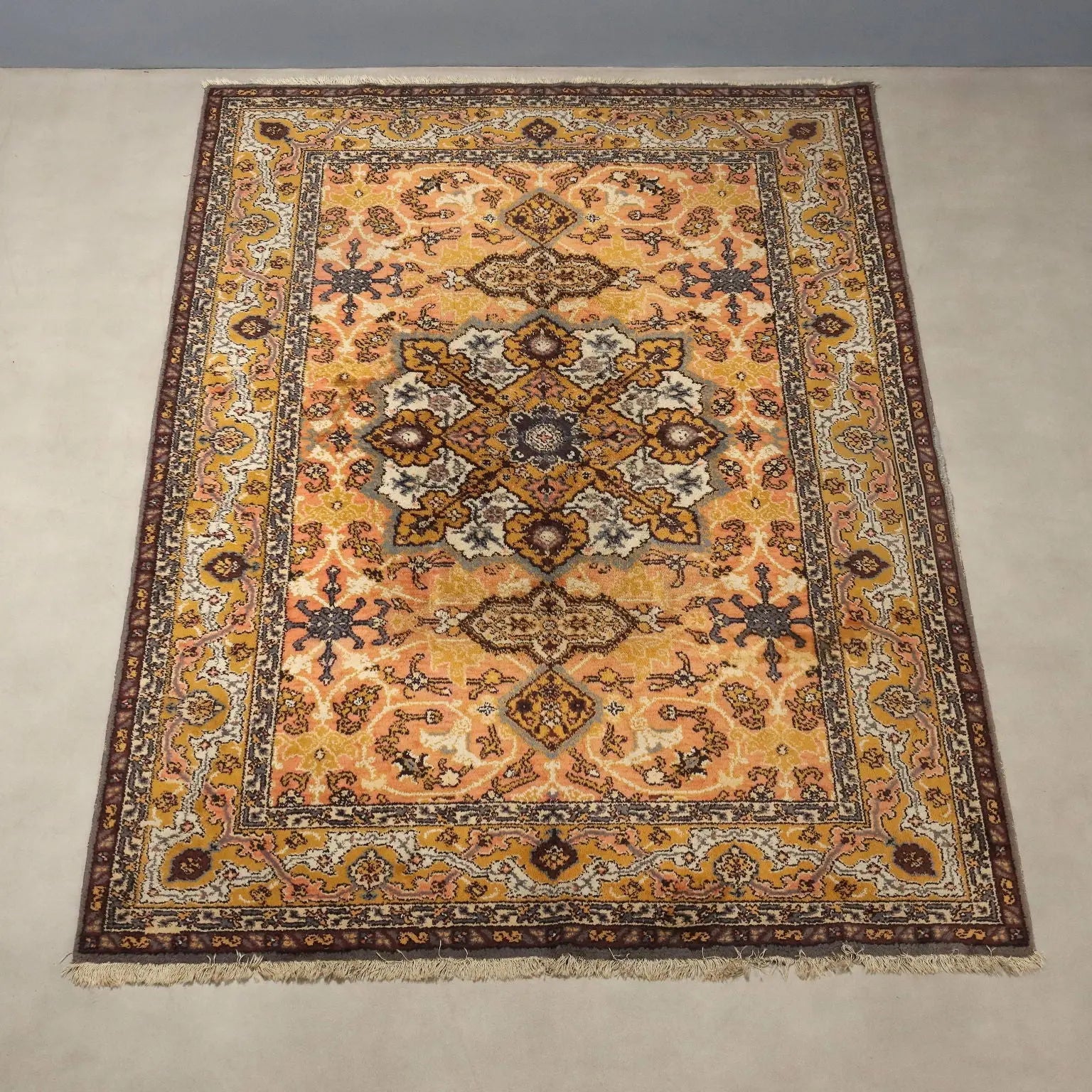 Antique Agadir Carpet Cotton Wool Heavy Knot Morocco 98 x 67 In