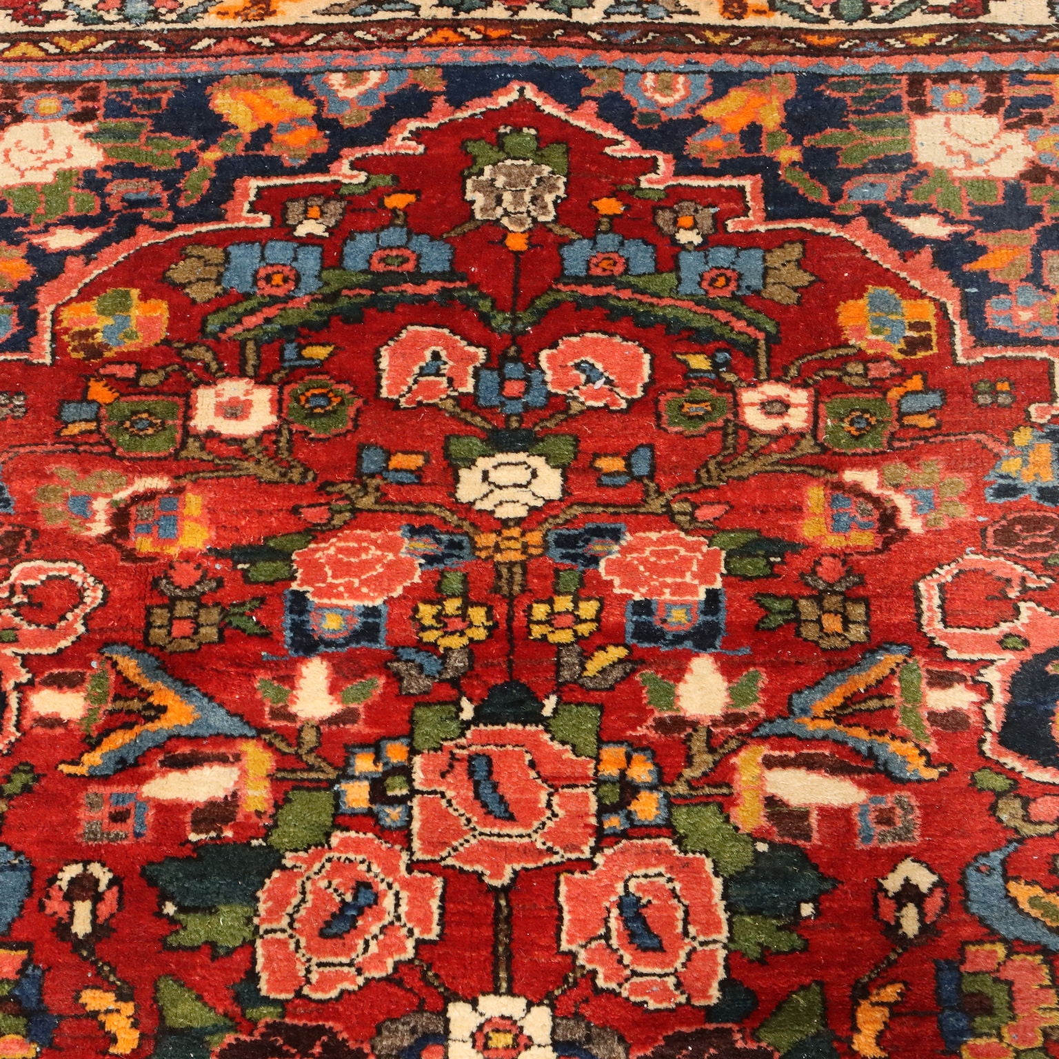 Antique Asian Carpet Cotton Wool Heavy Knot 79 x 55 In