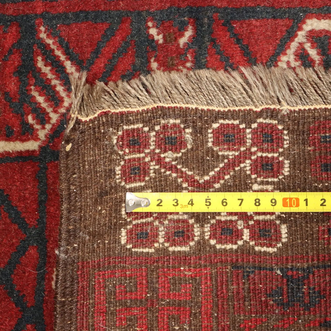 Antique Asian Carpet Wool Heavy Knot Handmade 82 x 51 In