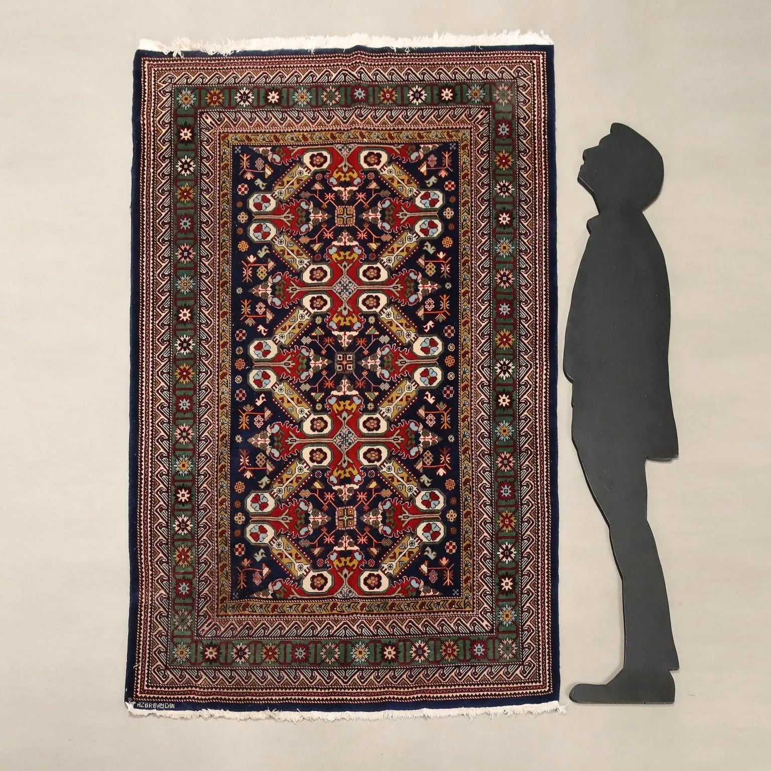 Antique Shirvan Carpet Cotton Wool Thin Knot Russia 79 x 51 In