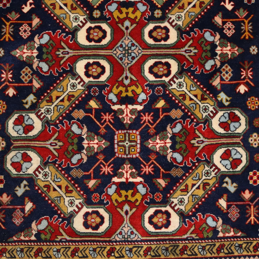 Antique Shirvan Carpet Cotton Wool Thin Knot Russia 79 x 51 In