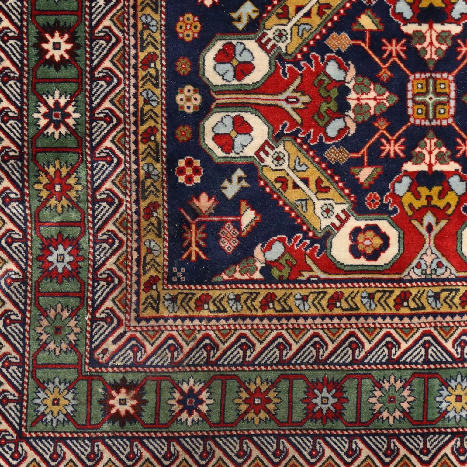 Antique Shirvan Carpet Cotton Wool Thin Knot Russia 79 x 51 In