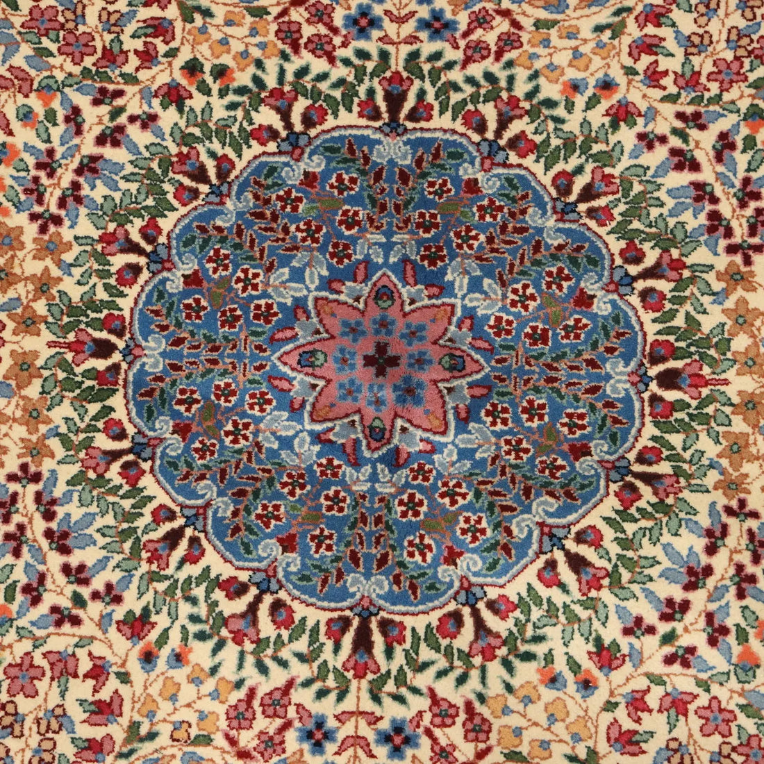 Antique Berkana Carpet Cotton Wool Thin Knot China 78 x 54 In