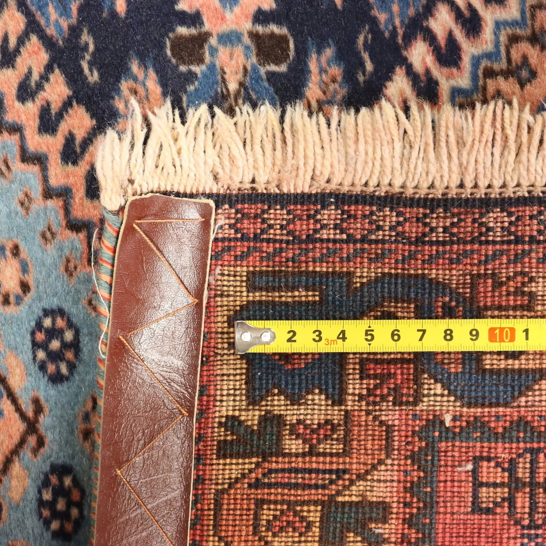 Antique Asian Carpet Wool Heavy Knot Handmade 75 x 34 In