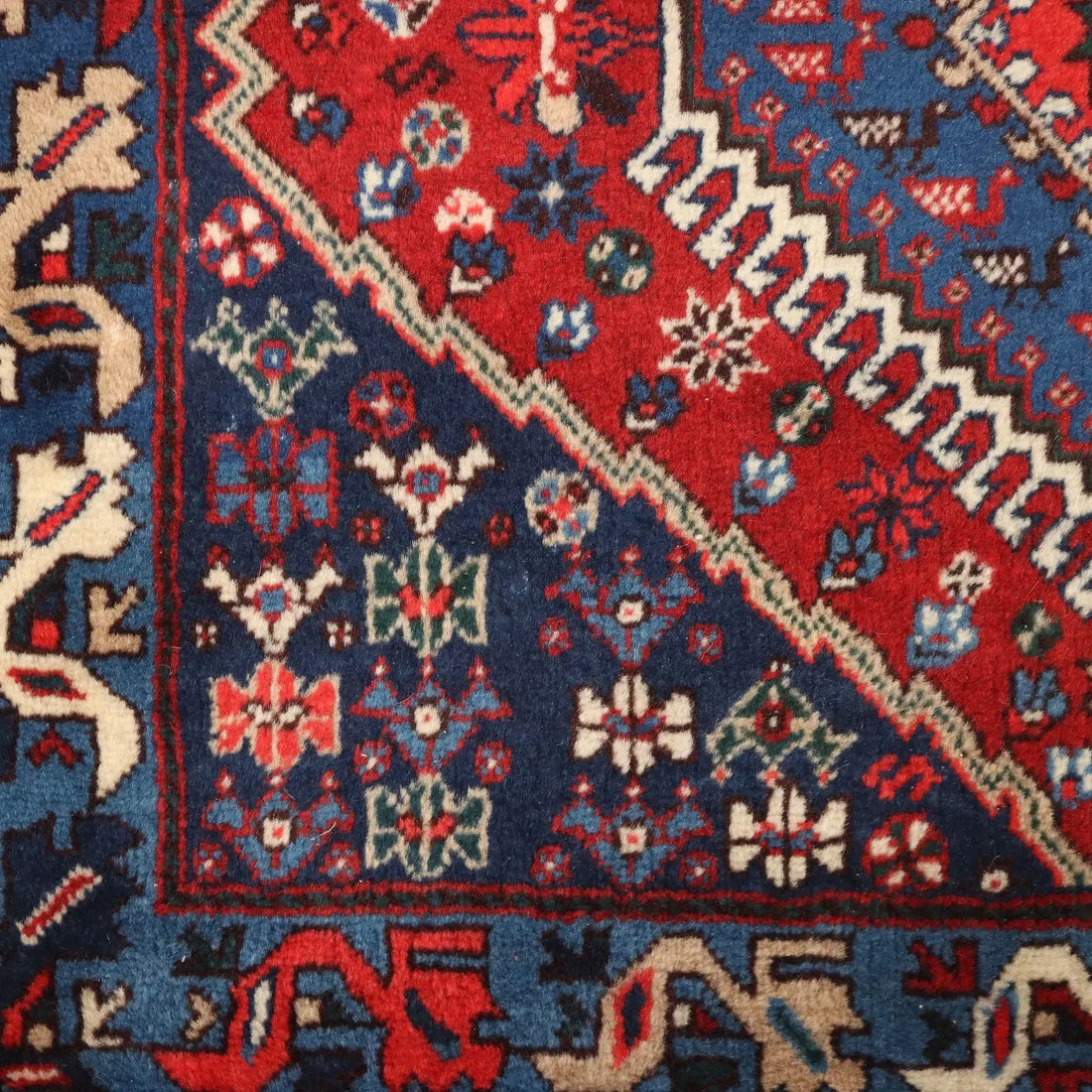 Antique Asian Carpet Wool Heavy Knot Handmade 79 x 34 In