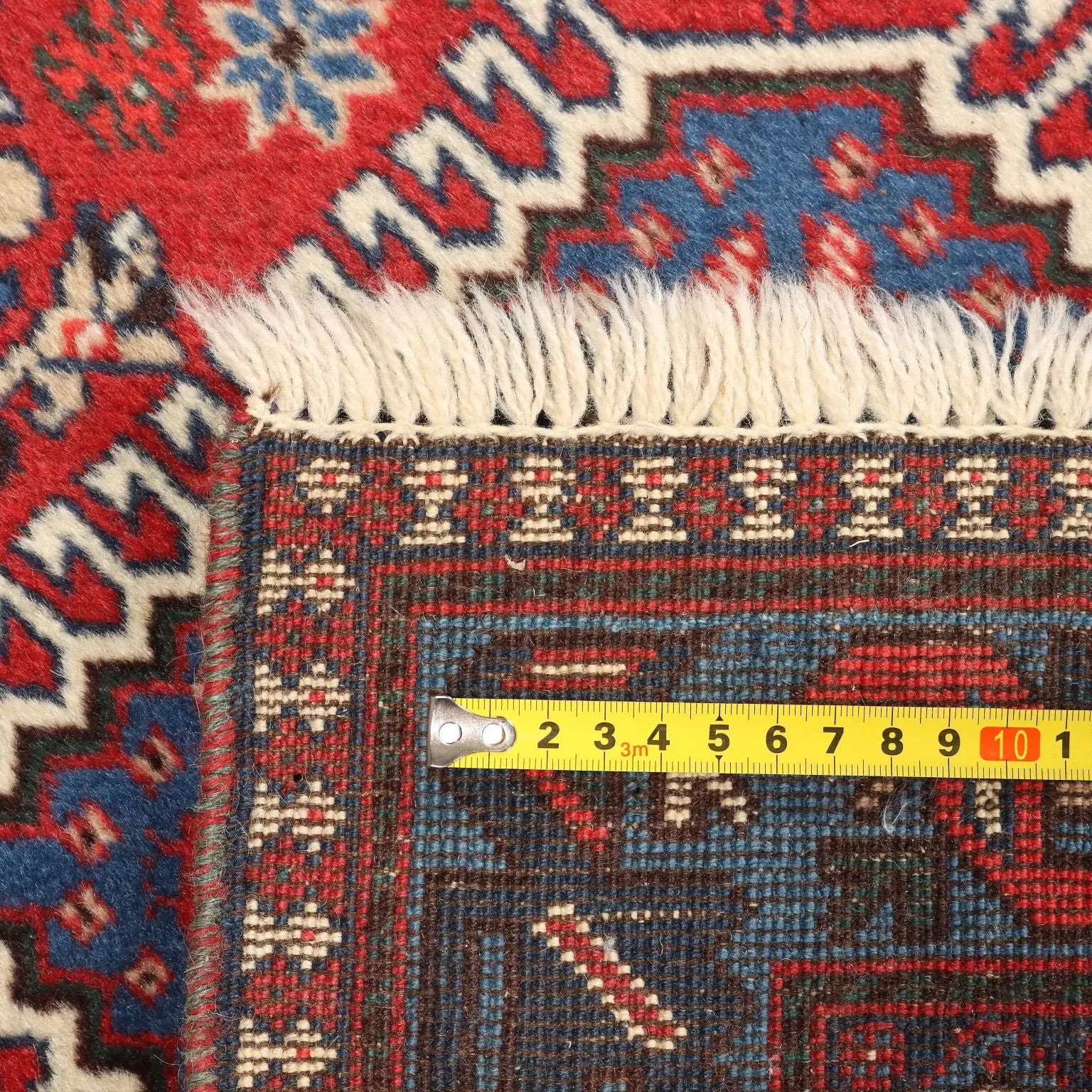 Antique Asian Carpet Wool Heavy Knot Handmade 79 x 34 In