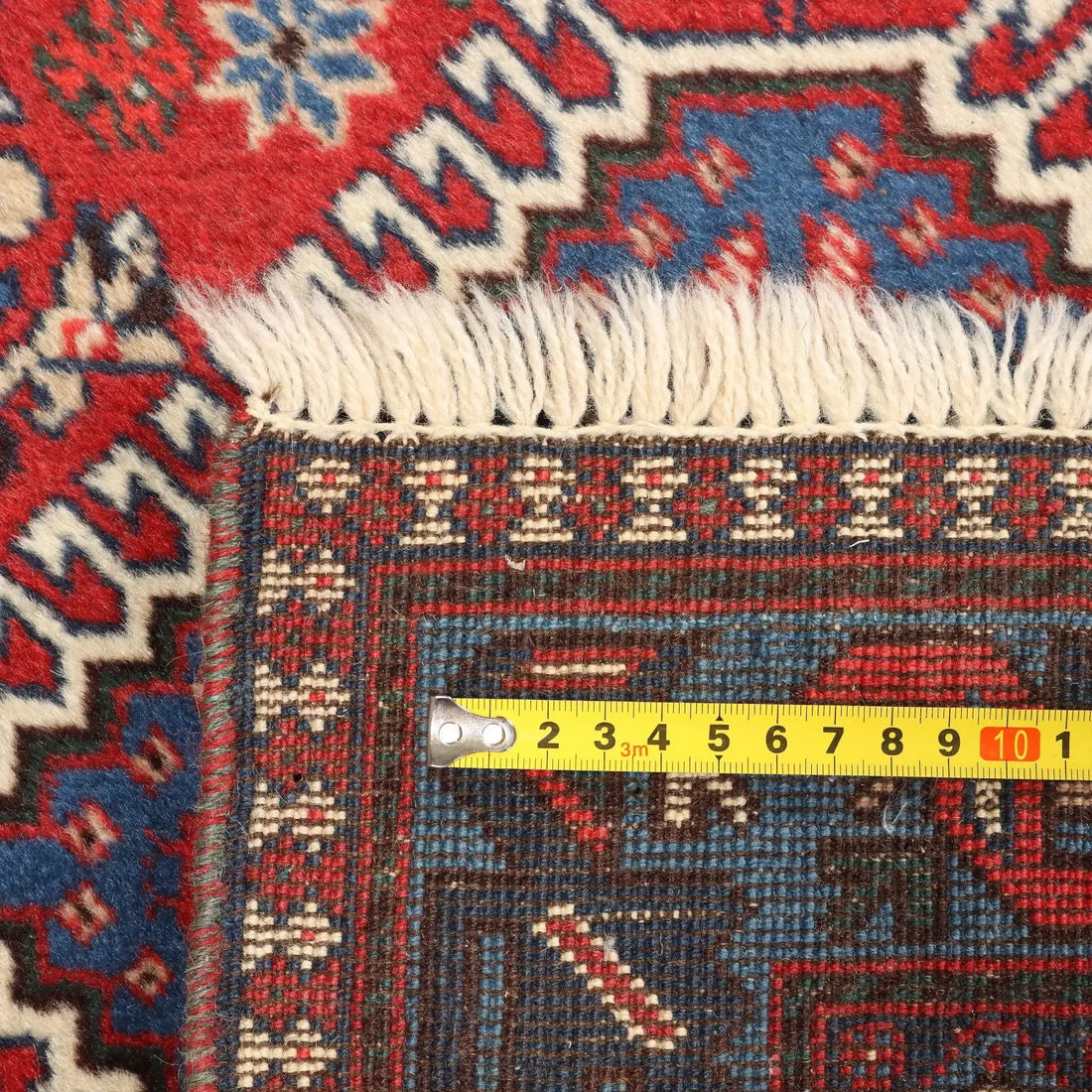 Antique Asian Carpet Wool Heavy Knot Handmade 79 x 34 In