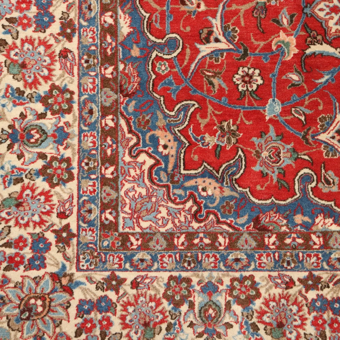 Antique Asian Carpet Wool Cotton Extra-Thin Knot 83 x 57 In