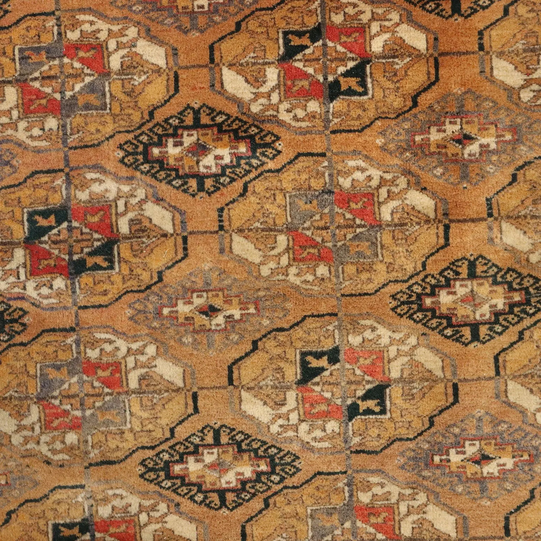 Antique Bukhara Carpet Wool Thin Knot Handmade 125 x 81 In