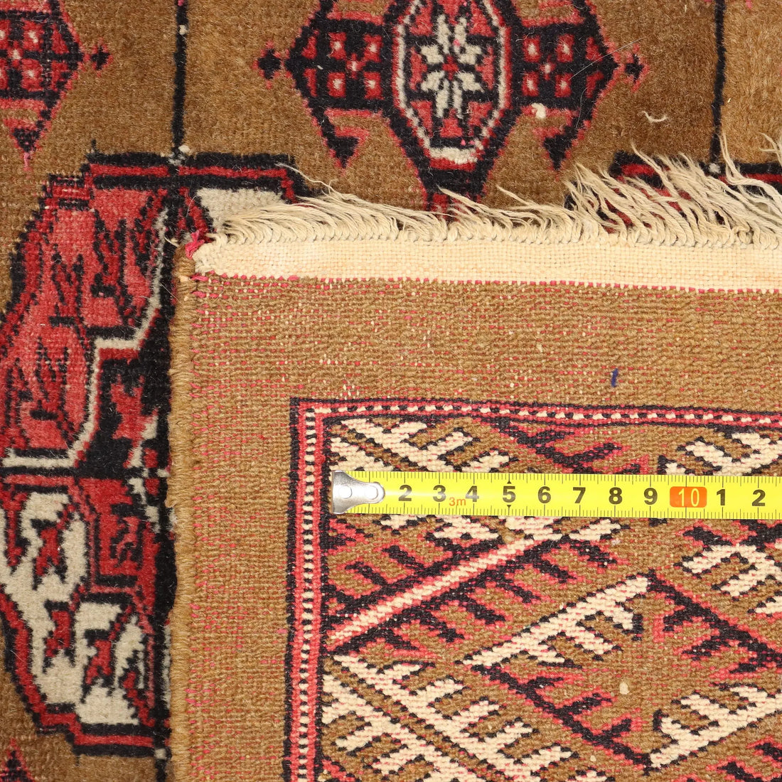 Antique Bukhara Carpet Cotton Wool Thin Knot Pakistan 110 x 75 In