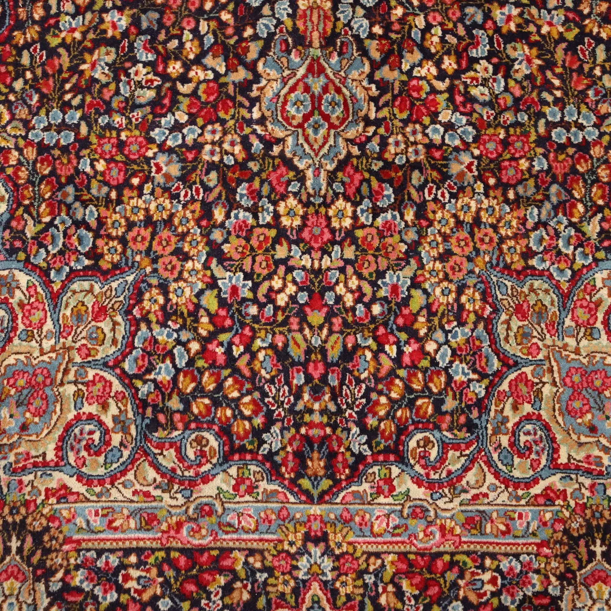 Antique Asian Carpet Cotton Wool Heavy Knot 96 x 61 In