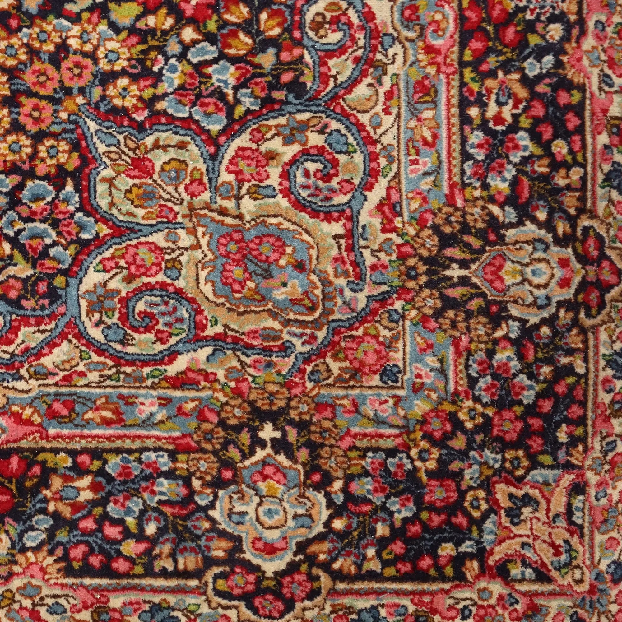 Antique Asian Carpet Cotton Wool Heavy Knot 96 x 61 In