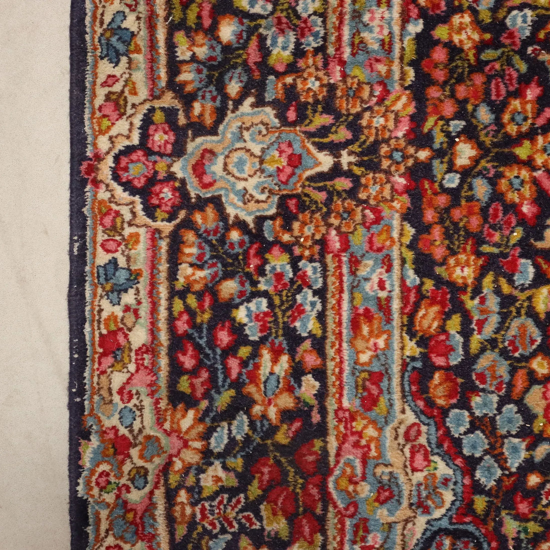 Antique Asian Carpet Cotton Wool Heavy Knot 96 x 61 In