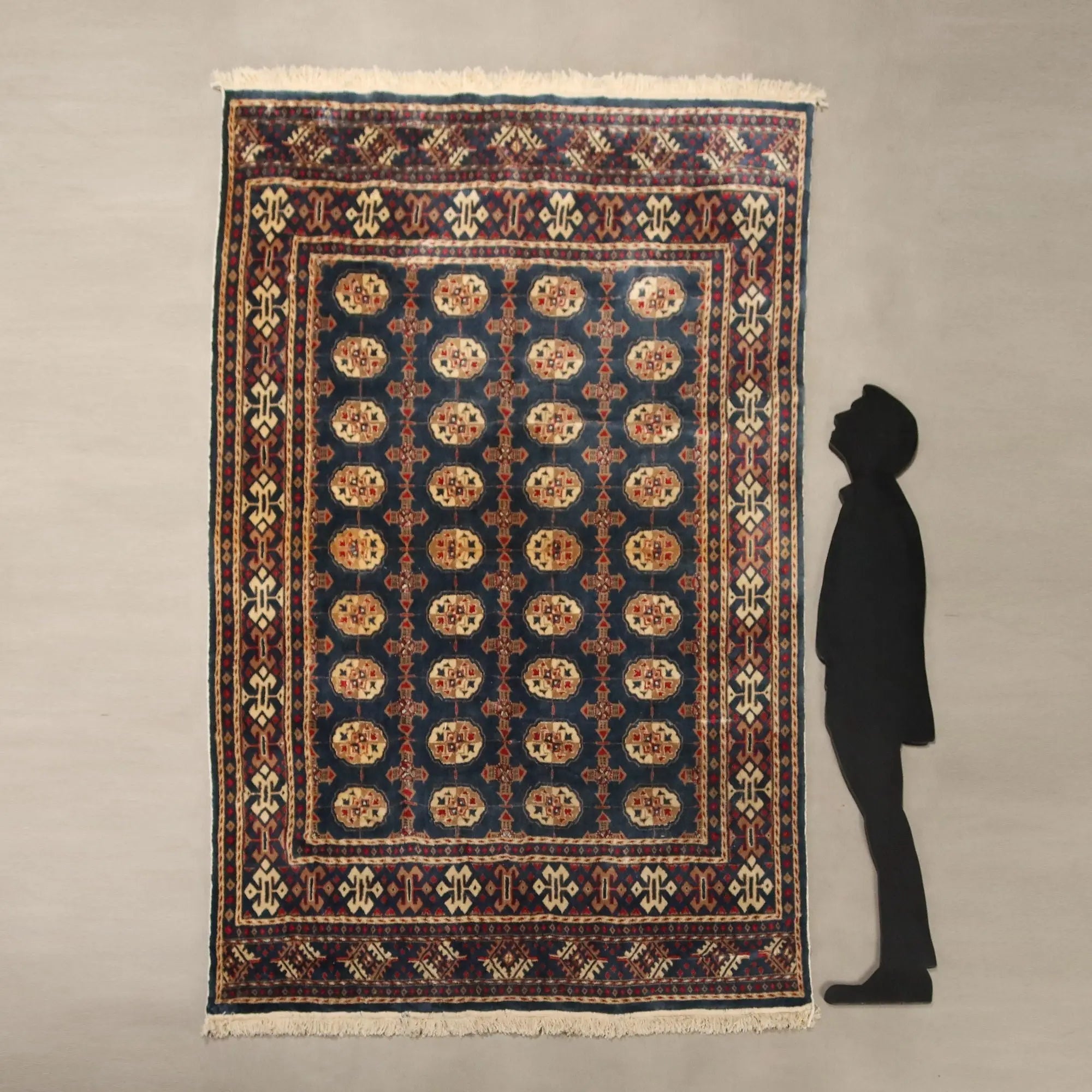 Modern Machine Made Carpet Cotton Thin Knot 104 x 71 In