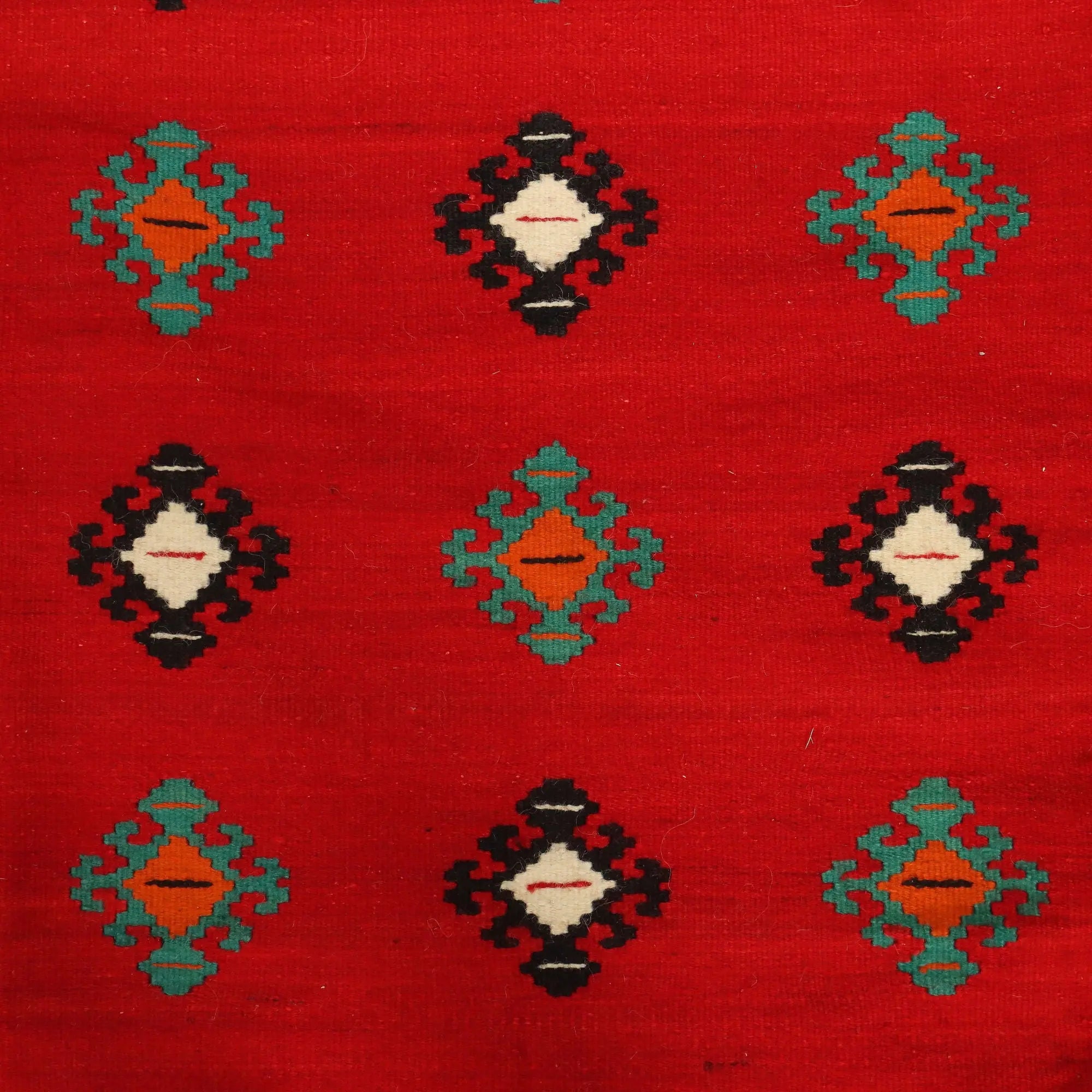Antique Asian Carpet Wool Handmade Thin Knot 130 x 98 In