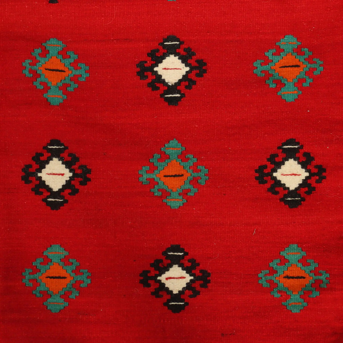 Antique Asian Carpet Wool Handmade Thin Knot 130 x 98 In