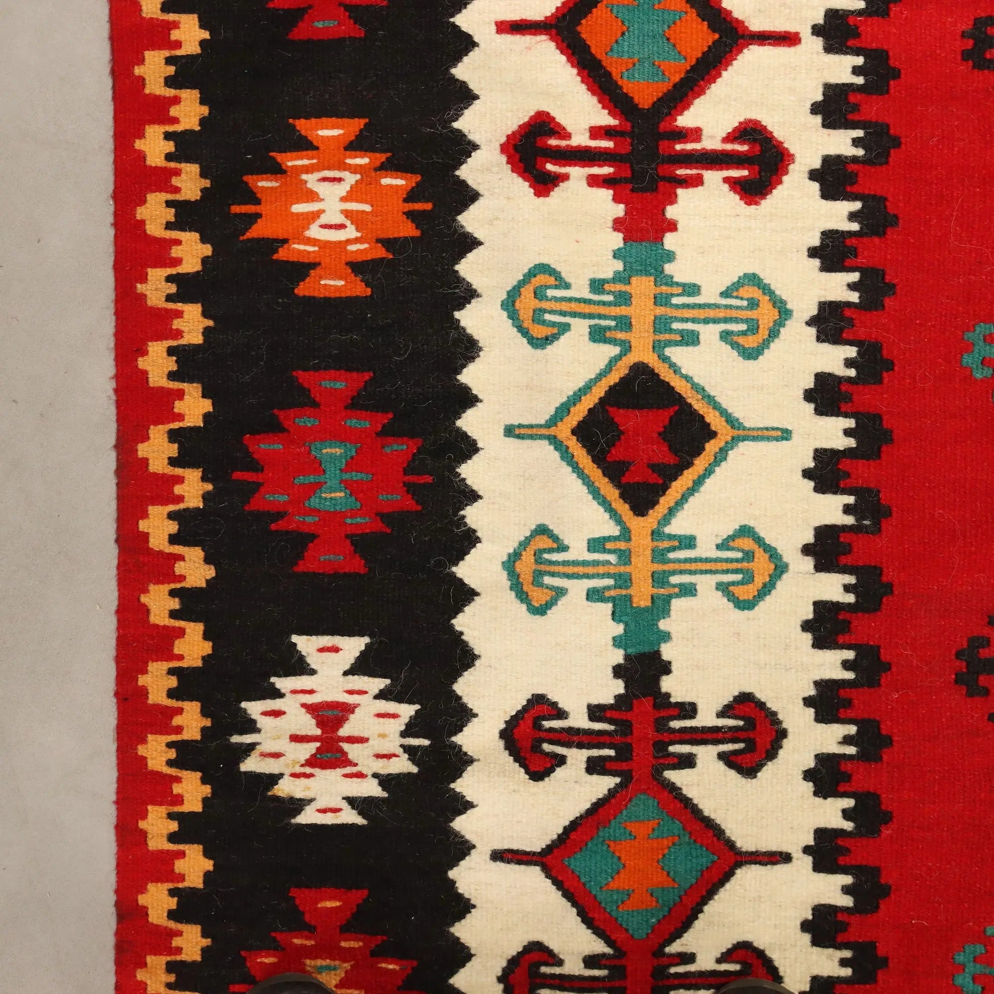 Antique Asian Carpet Wool Handmade Thin Knot 130 x 98 In