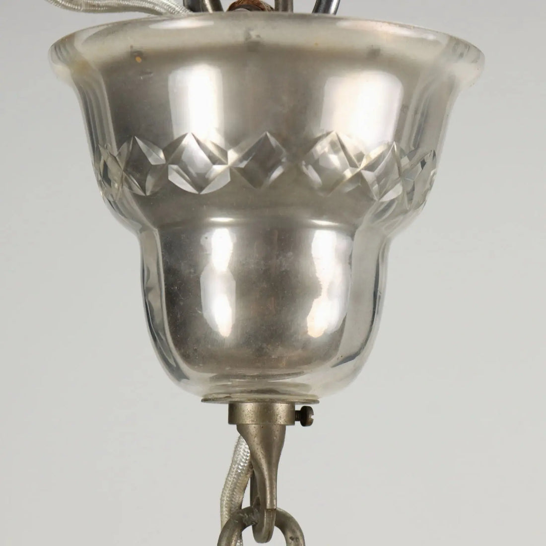 Antique Chandelier 6-Lights Glass Italy XX Century | Antiques | Lighting