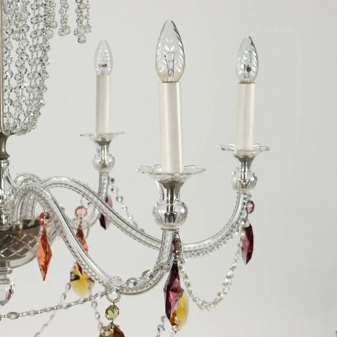 Antique Chandelier 6-Lights Glass Italy XX Century | Antiques | Lighting