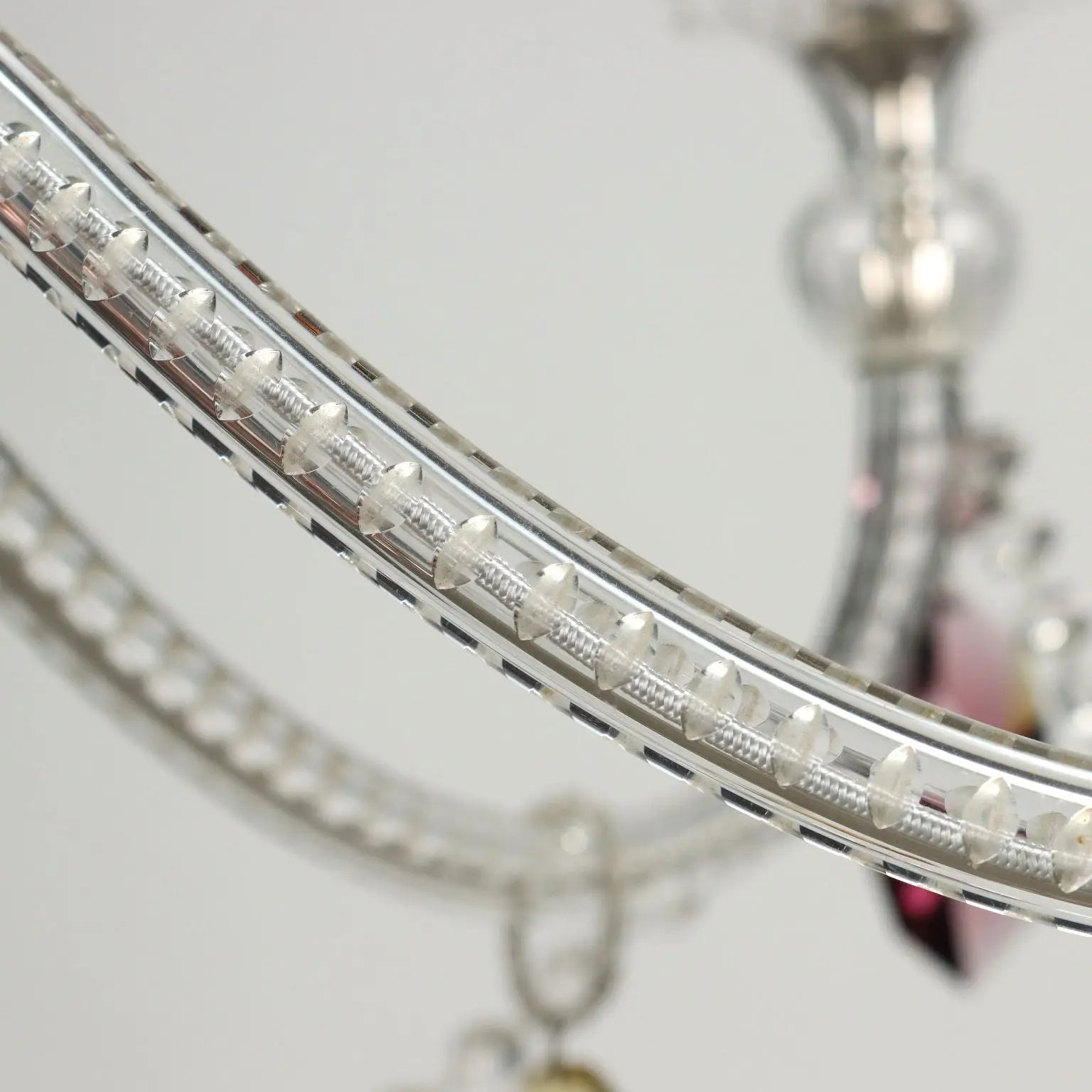 Antique Chandelier 6-Lights Glass Italy XX Century | Antiques | Lighting
