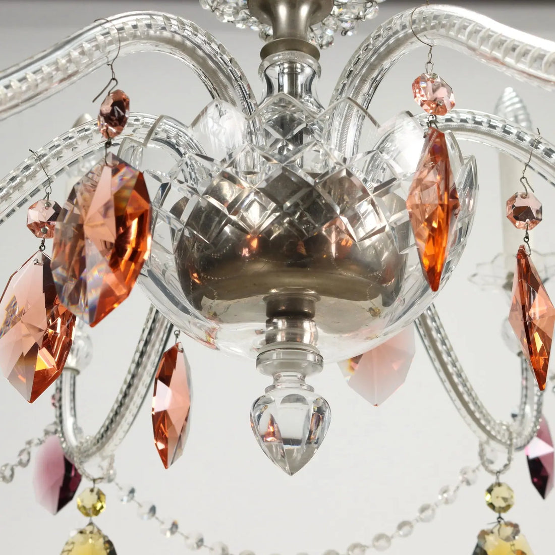 Antique Chandelier 6-Lights Glass Italy XX Century | Antiques | Lighting
