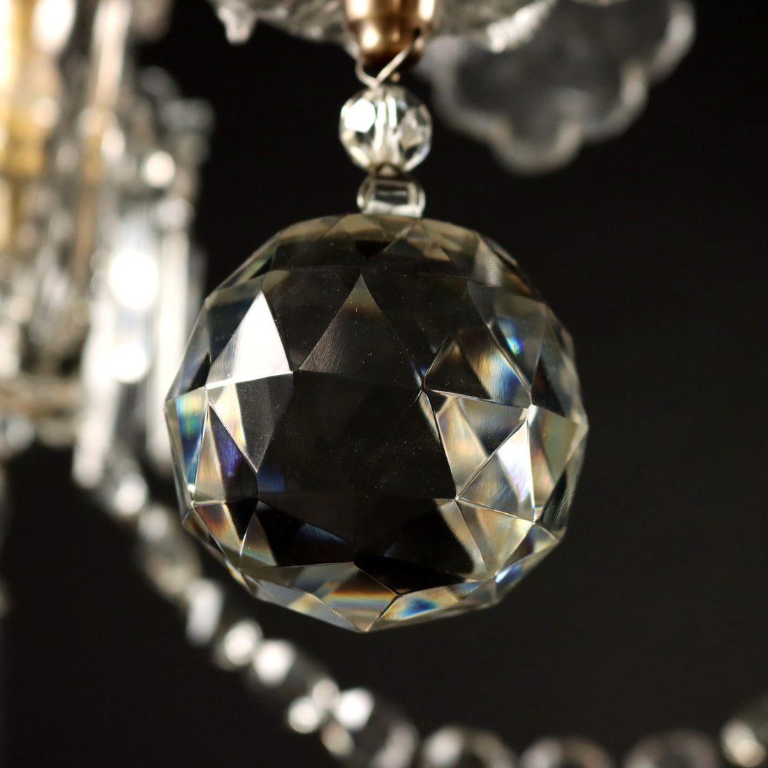 Ancient Chandelier in Glass with 6 Lights from the XIX Century - Italy, Second Half XIX Century | Antiques  Lighting