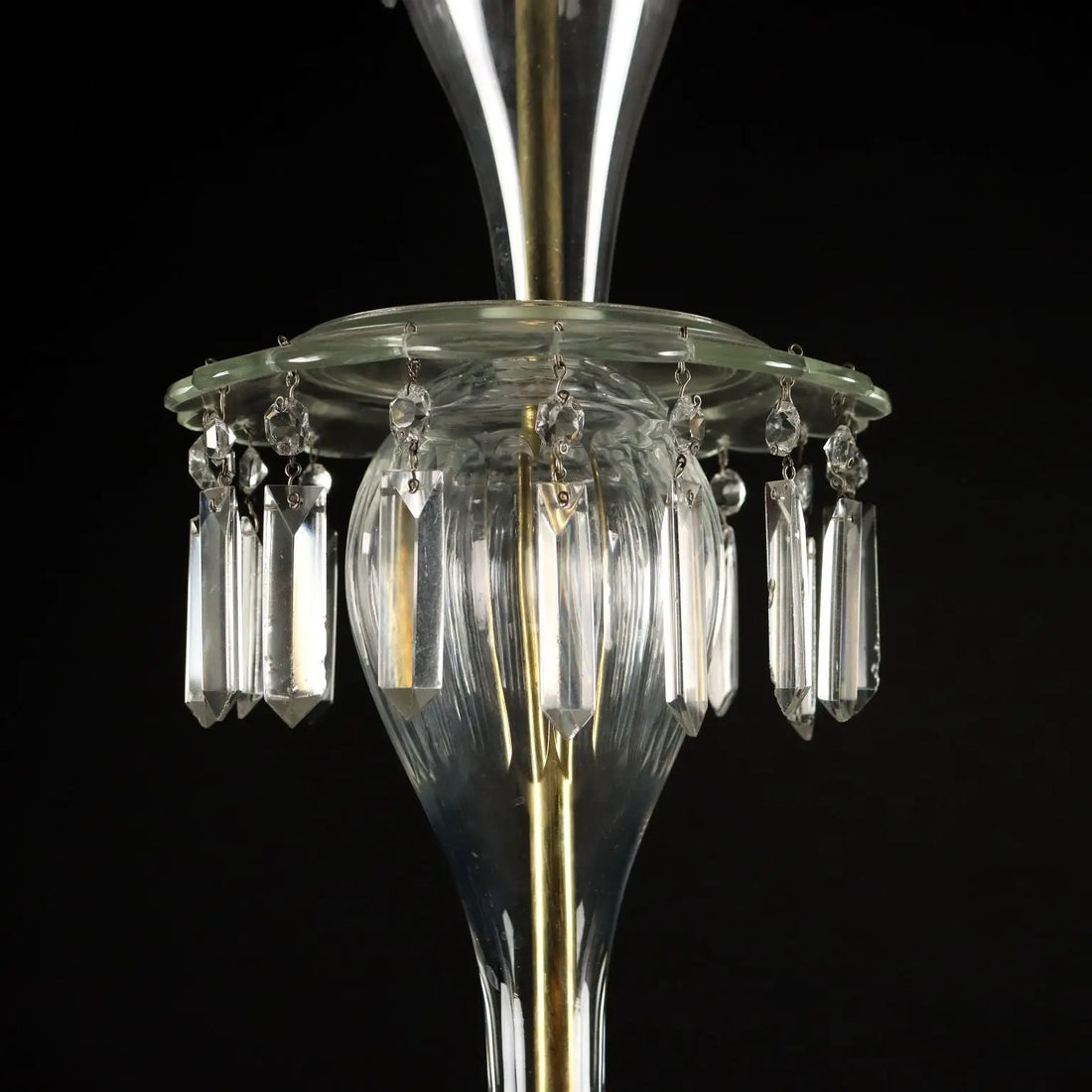 Ancient Chandelier in Glass with 6 Lights from the XIX Century - Italy, Second Half XIX Century | Antiques | Lighting