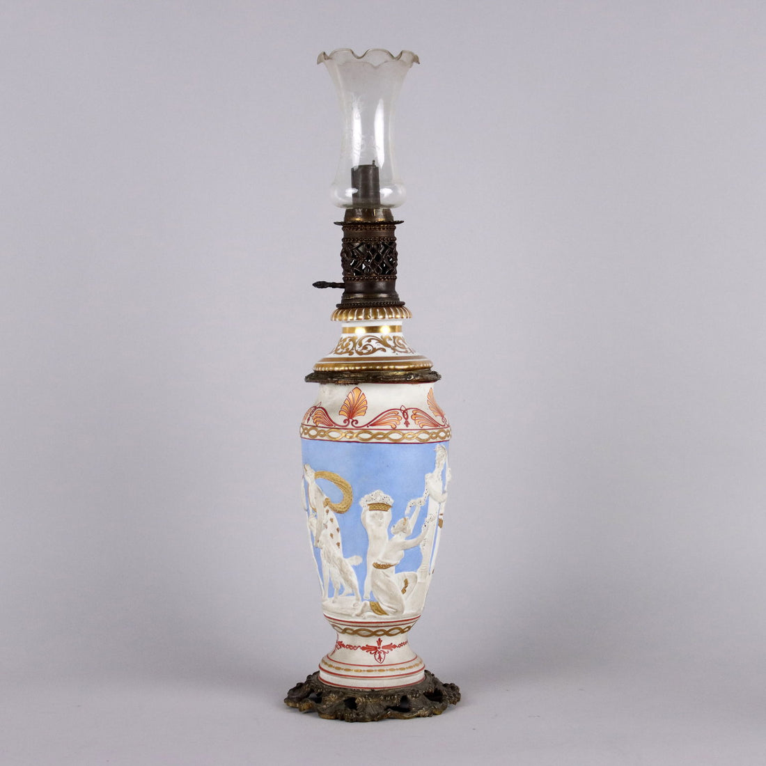 Oil Lamp Ceramic Europe XIX Century - Europe XIX Century | Antiques  Lighting