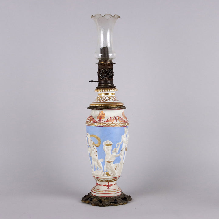 Oil Lamp Ceramic Europe XIX Century - Europe XIX Century | Antiques  Lighting