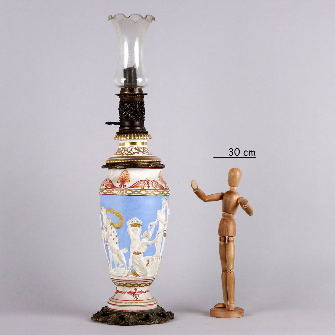 Oil Lamp Ceramic Europe XIX Century - Europe XIX Century | Antiques  Lighting