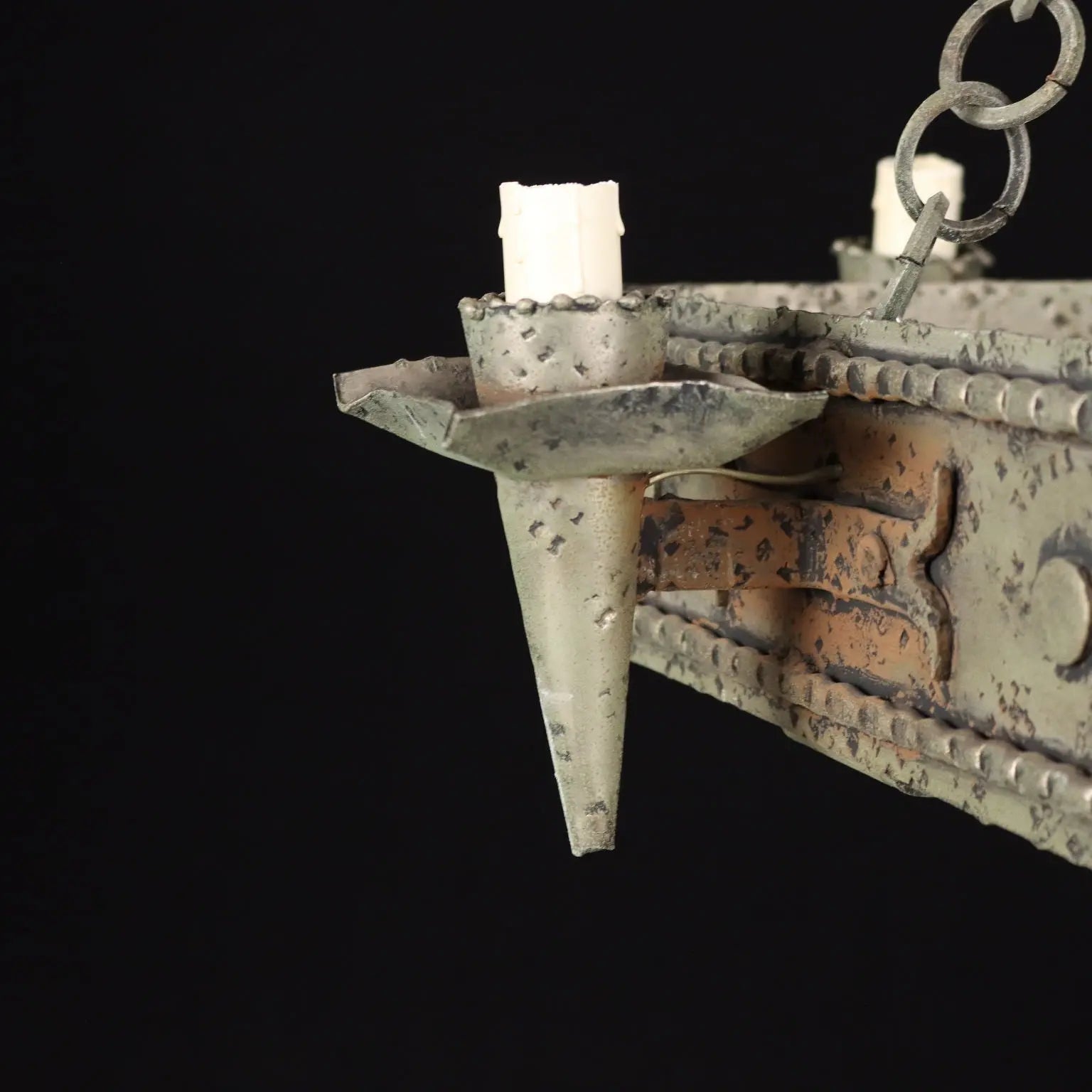 Antique Chandelier Metal 6 Lights Italy XX Century - Italy 20th century | Antiques | Lighting