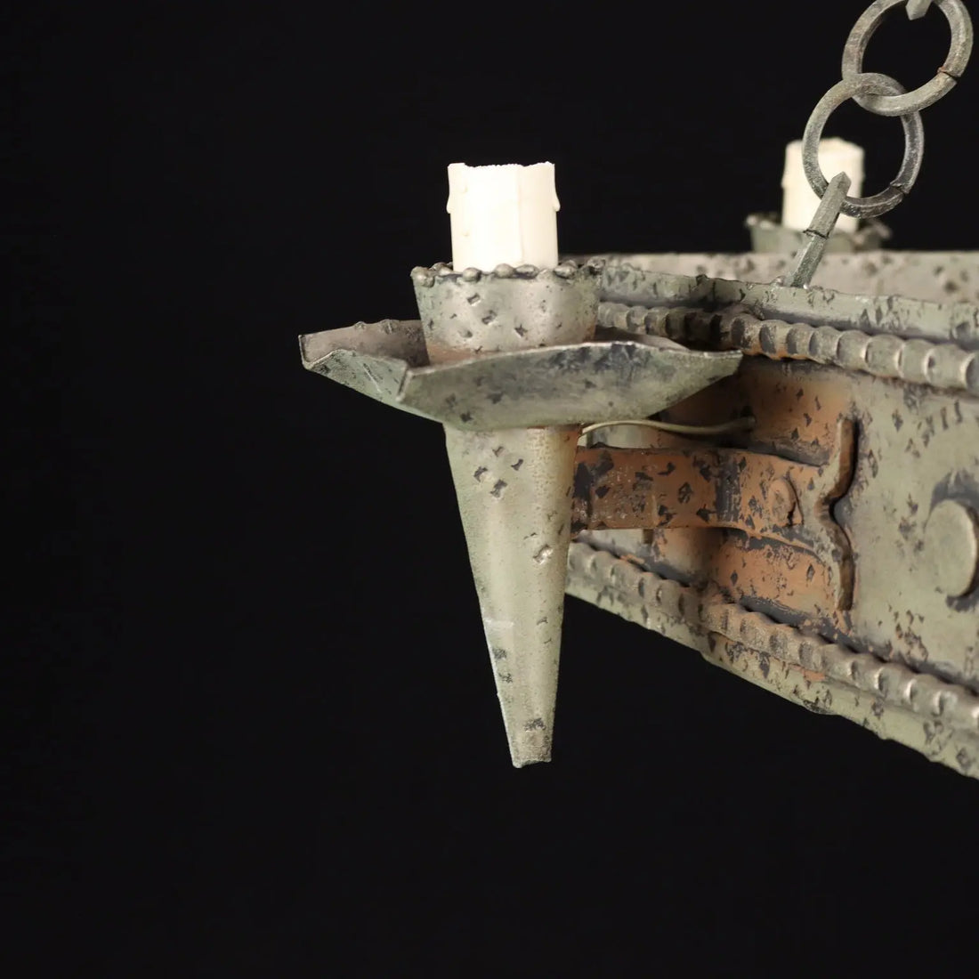 Antique Chandelier Metal 6 Lights Italy XX Century - Italy 20th century | Antiques | Lighting