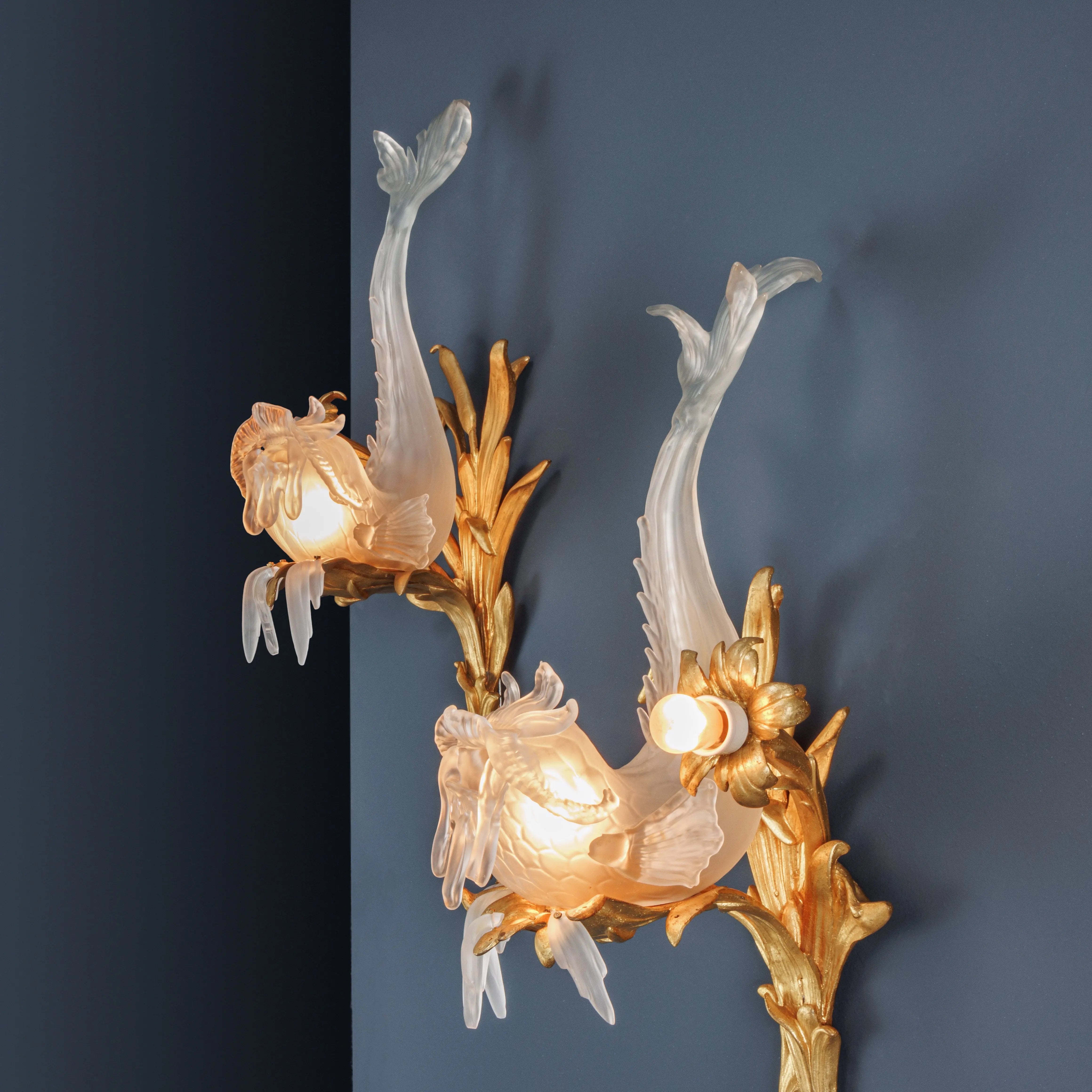 Pair of Antique Art Nouveau Wall Lamps Bronze Italy XX Century - France, Early XX Century | Antiques | Lighting