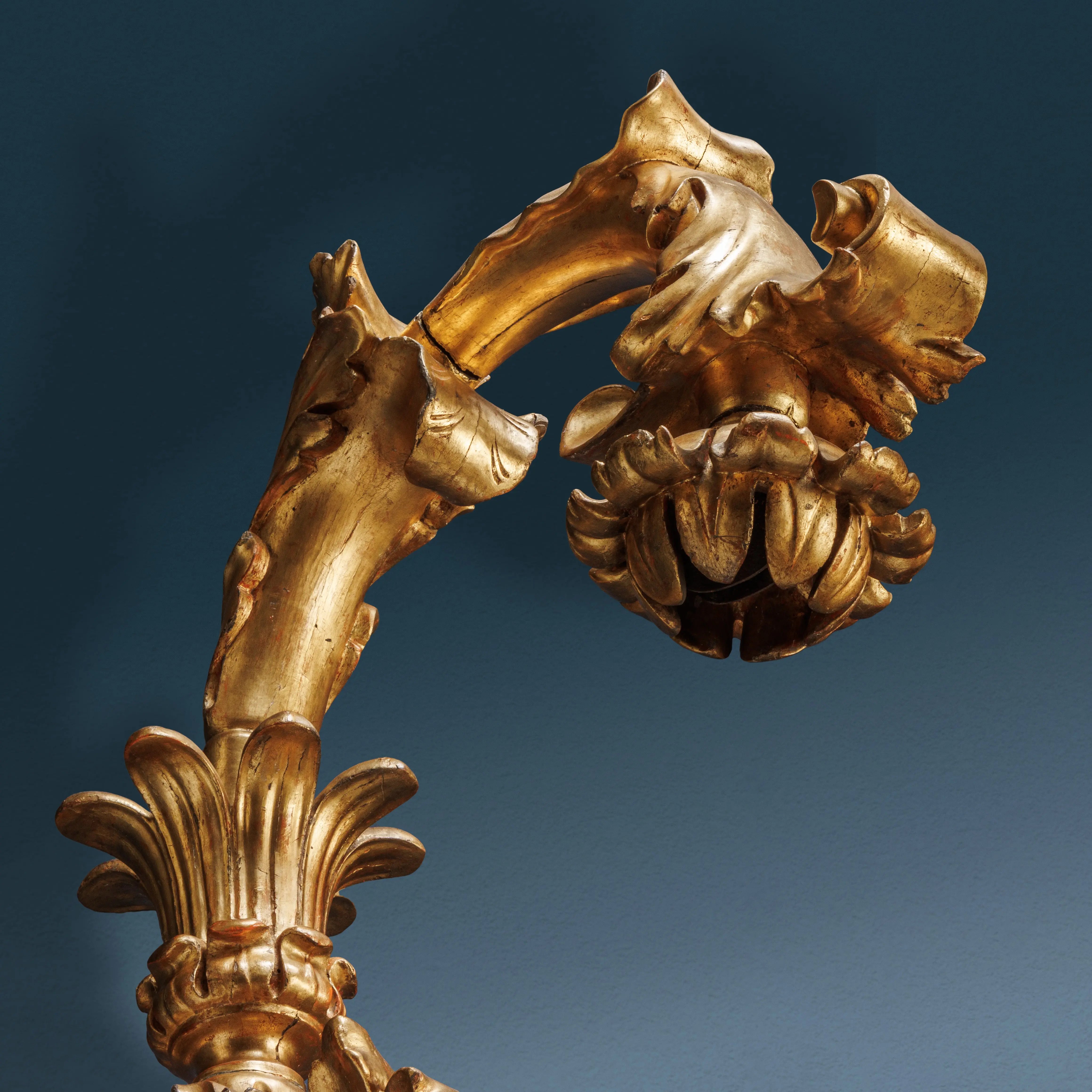 Antique Baroque Lantern Holders Gilded Wood Italy XVIII Century - Lombardy, Early XVIII Century | Antiques | Lighting