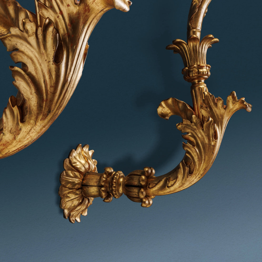 Antique Baroque Lantern Holders Gilded Wood Italy XVIII Century - Lombardy, Early XVIII Century | Antiques | Lighting