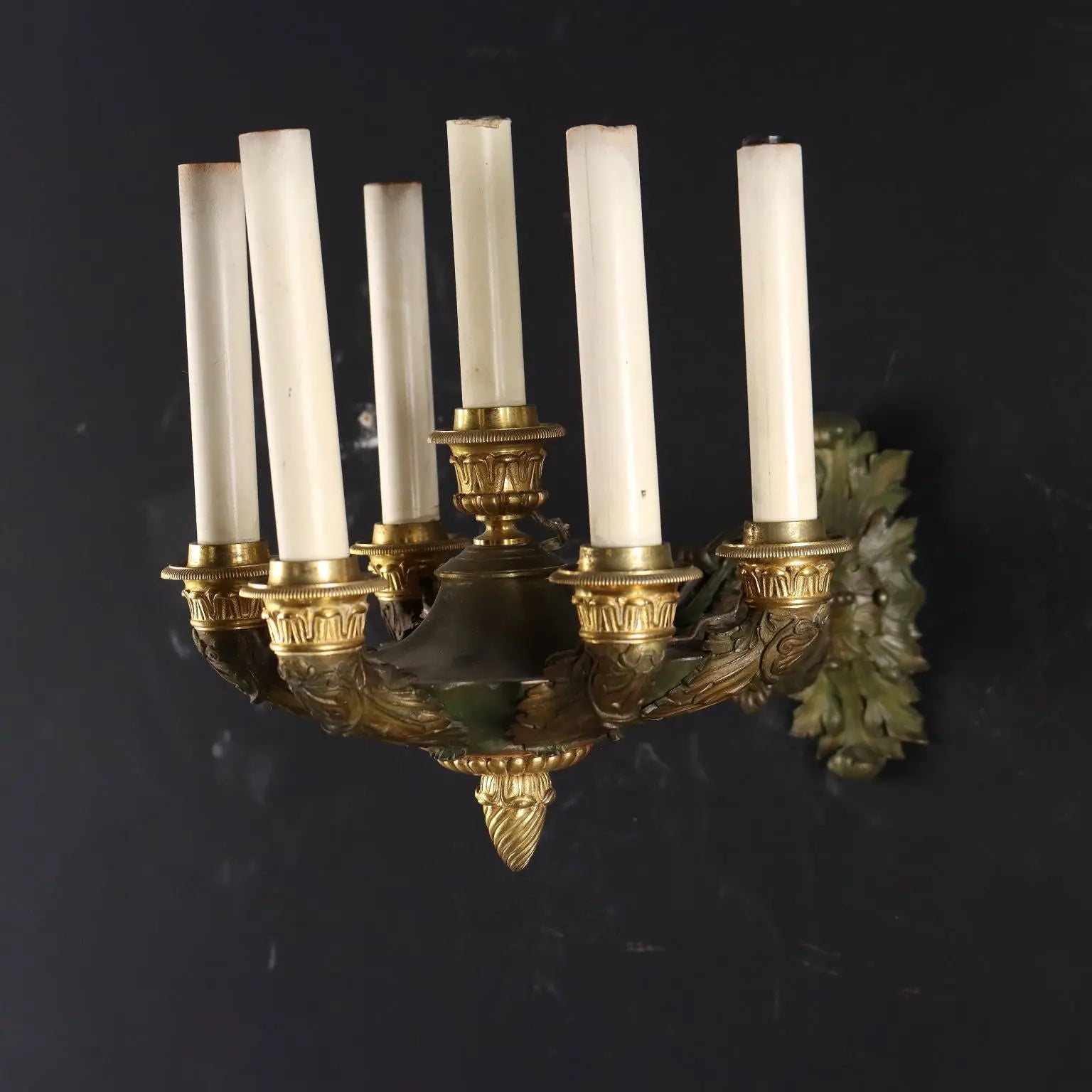Pair of Wall Lamps Empire Style Burnished Bronze Italy XX Century - Italy, Early XX Century | Antiques | Lighting